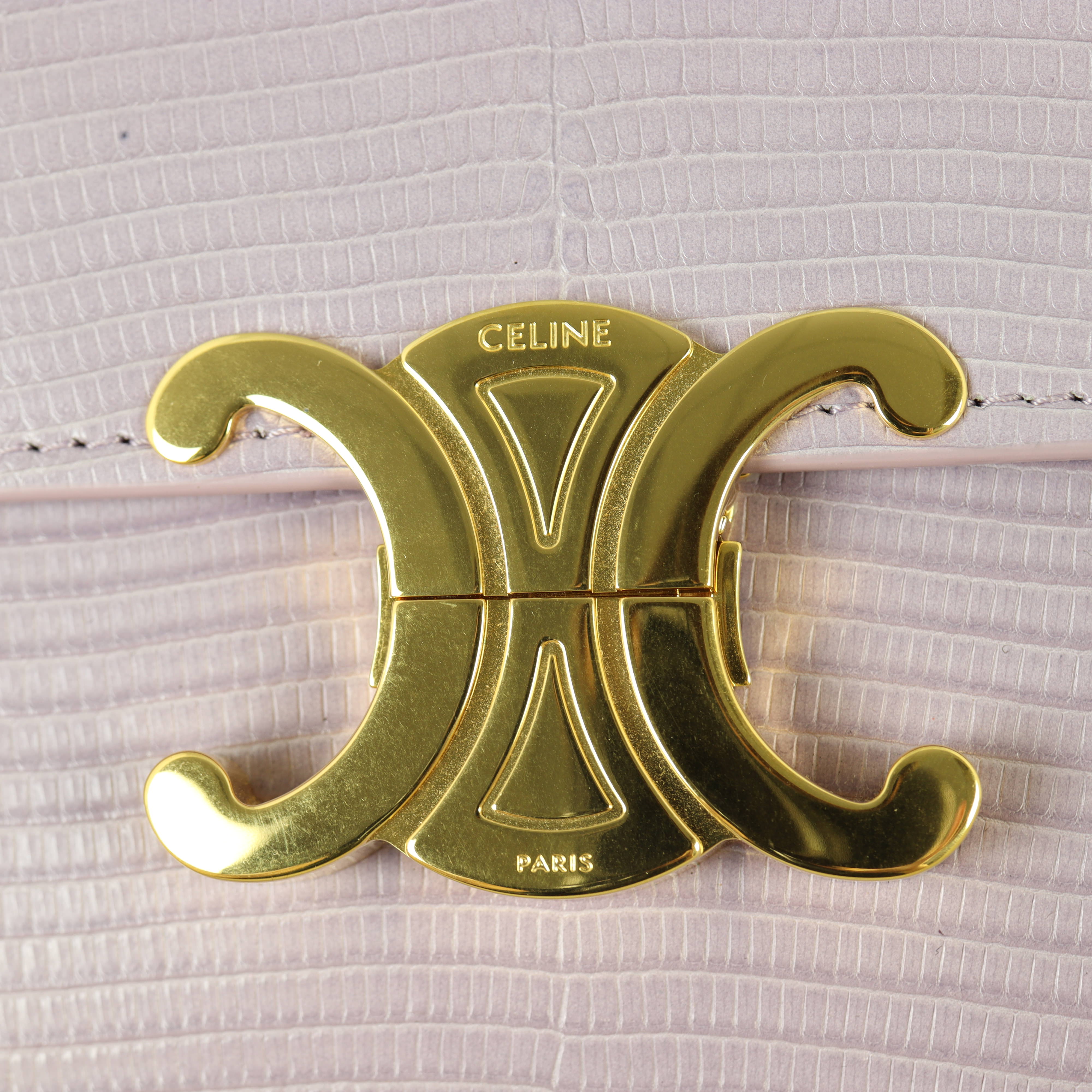 Celine Teen Triomphe Crossbody Lizard