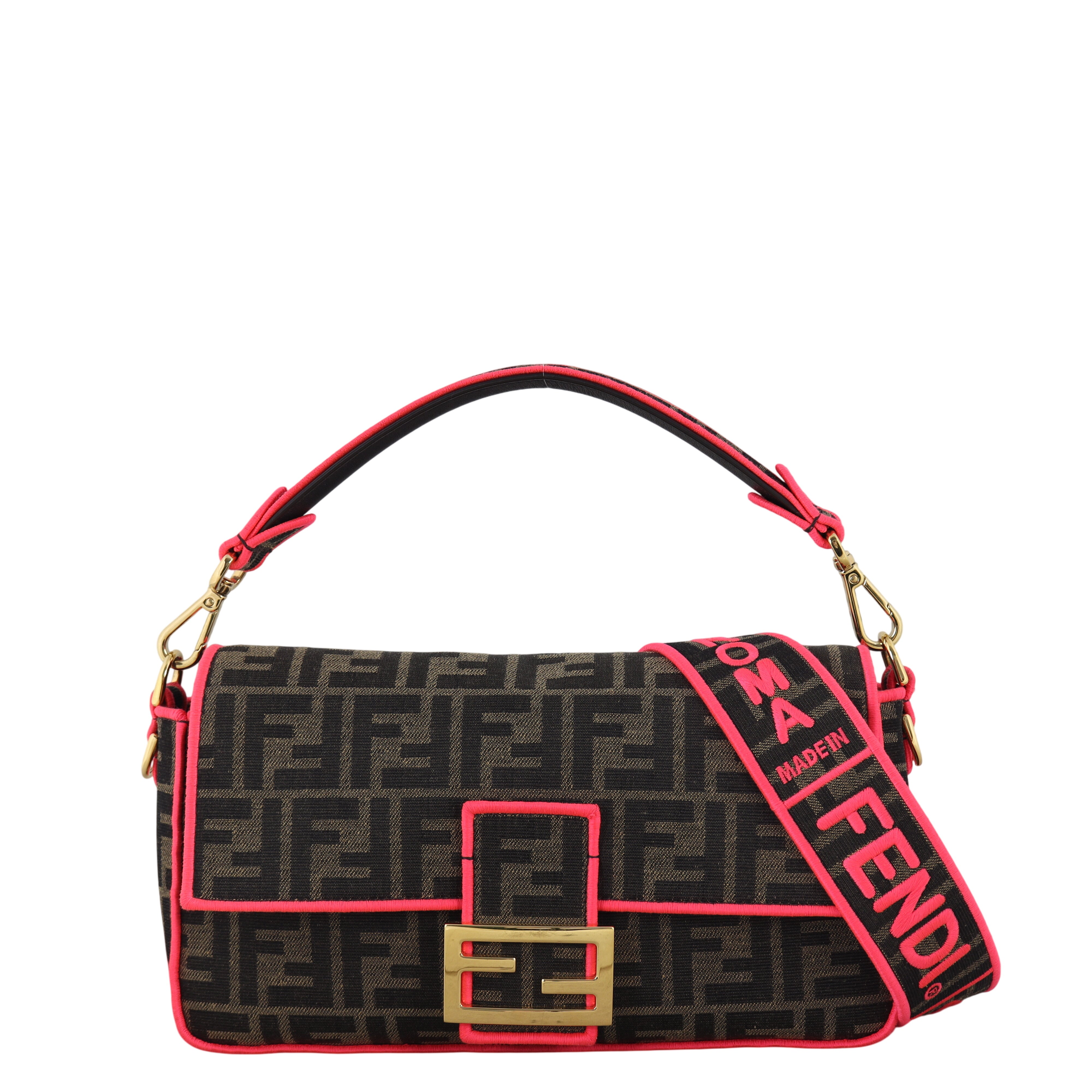 Fendi Baguette Bag FF 1974 Fluoro