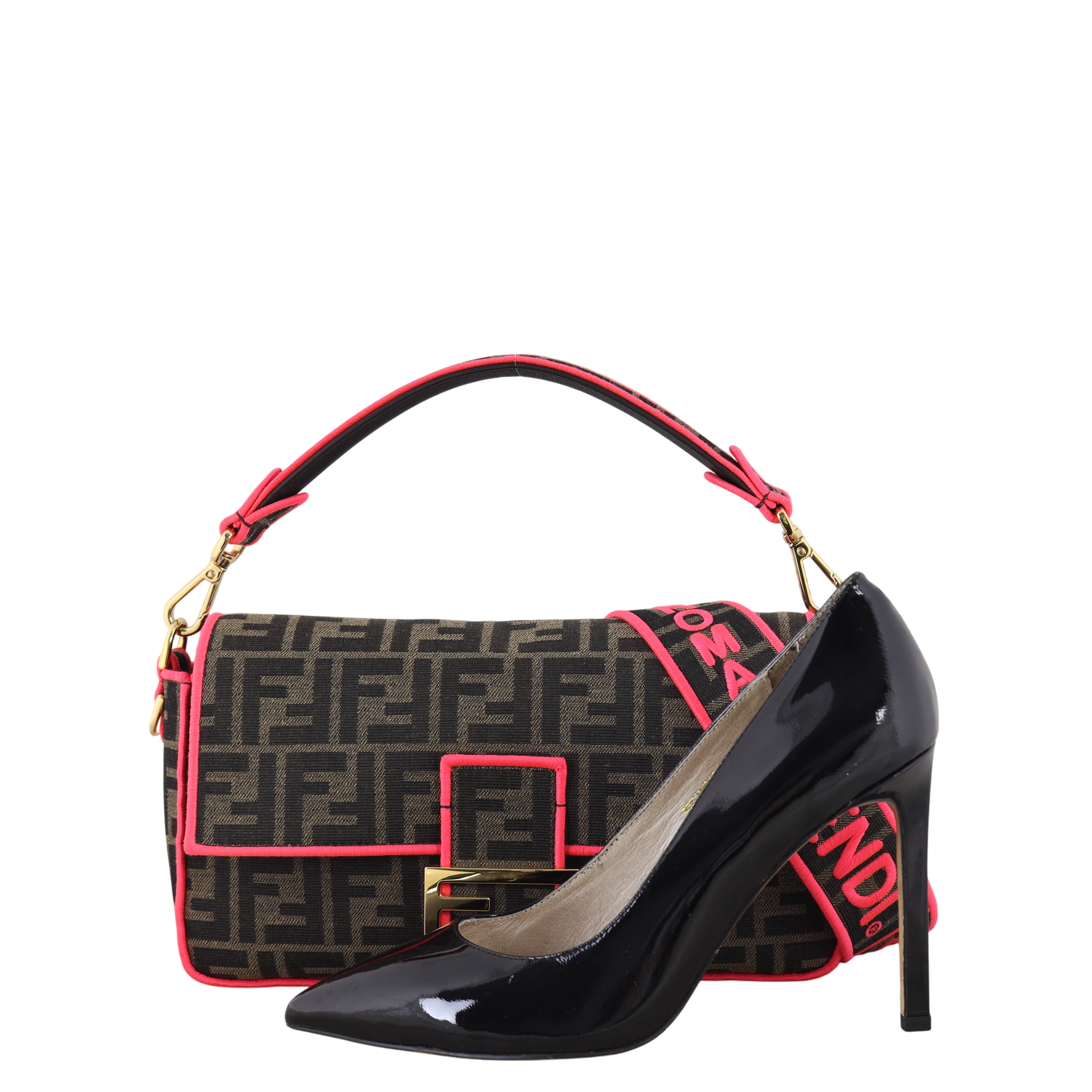 Fendi Baguette Bag FF 1974 Fluoro