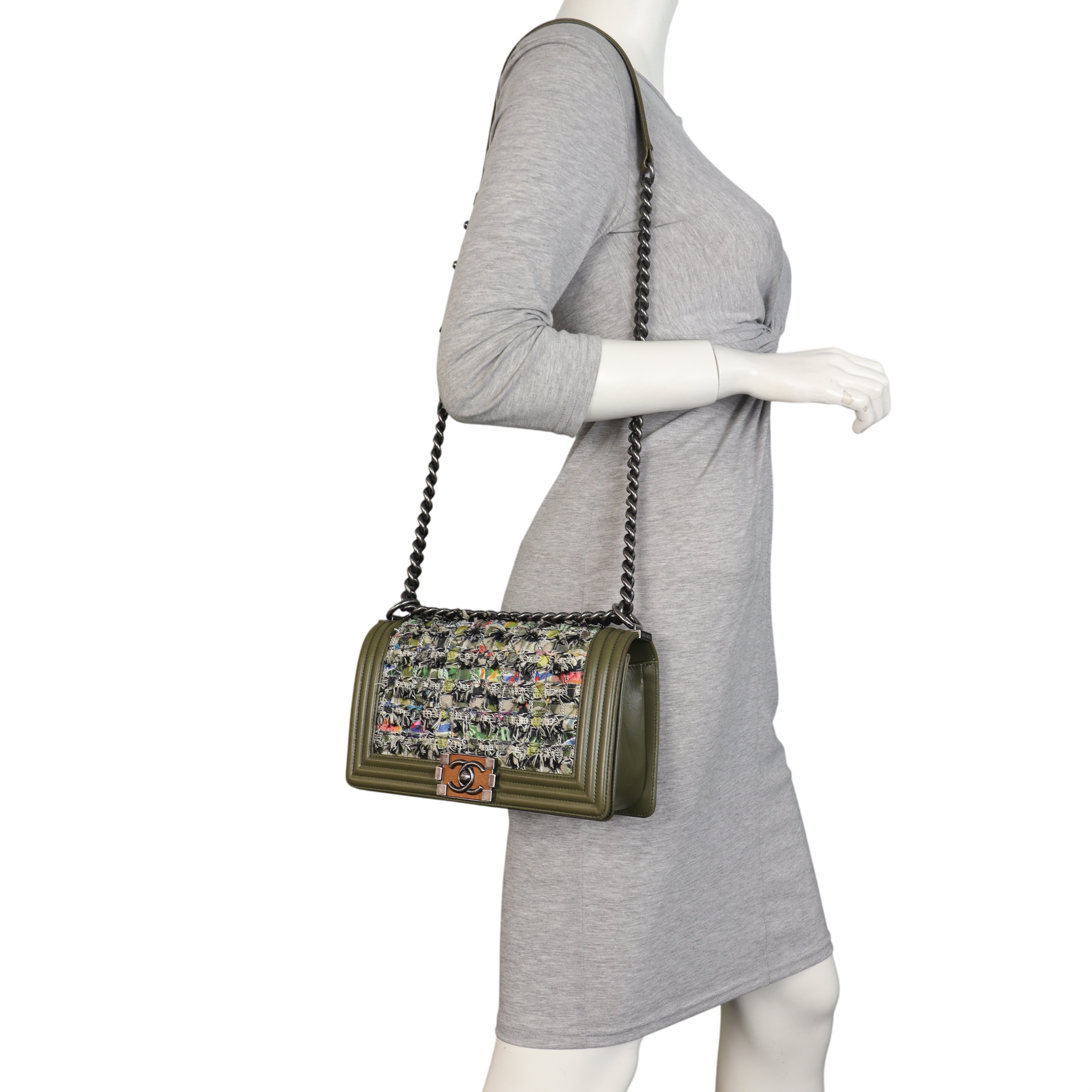 Chanel Boy Old Medium Tweed