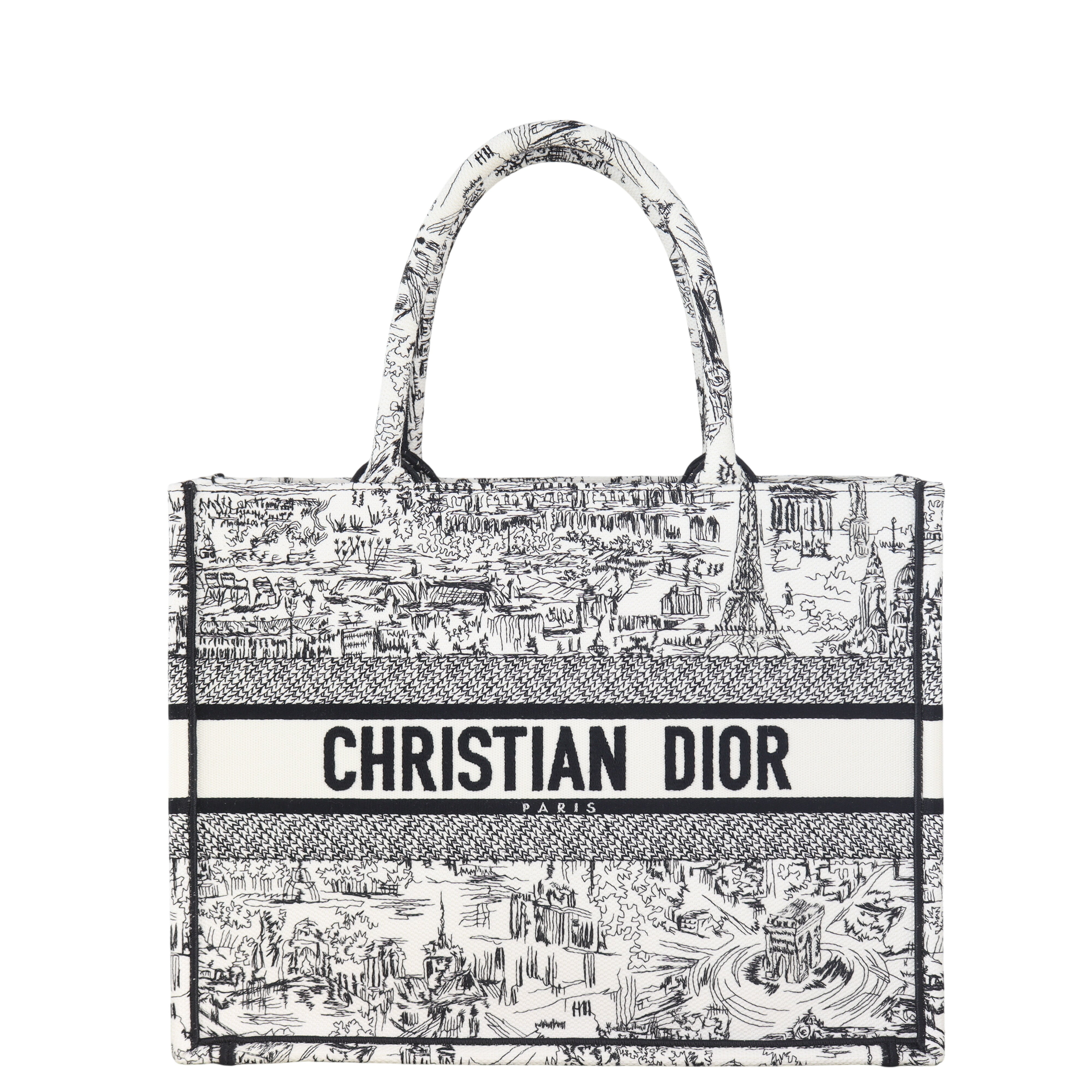Dior Book Tote Medium Paris All Over
