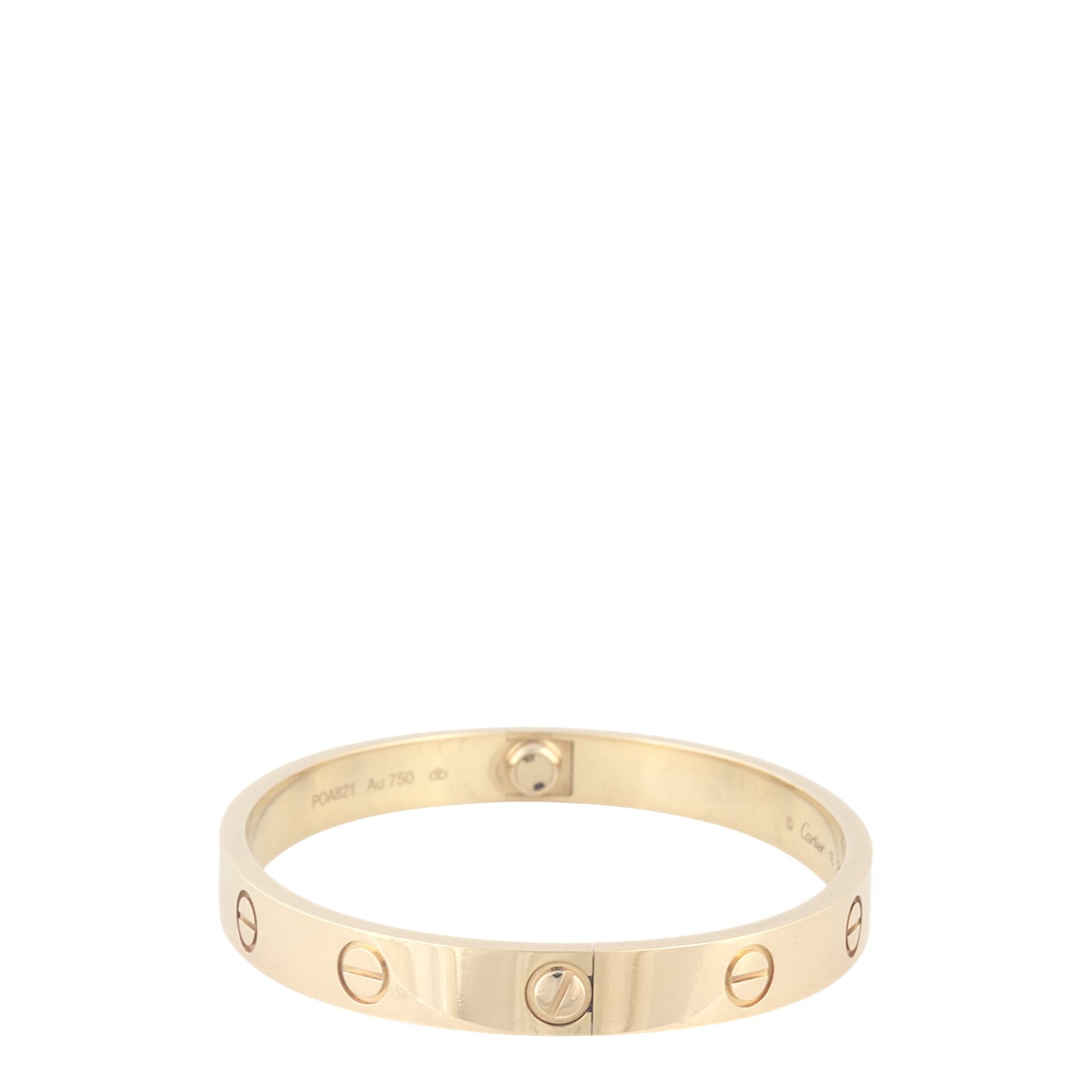 Cartier Love Bracelet 18k Yellow Gold