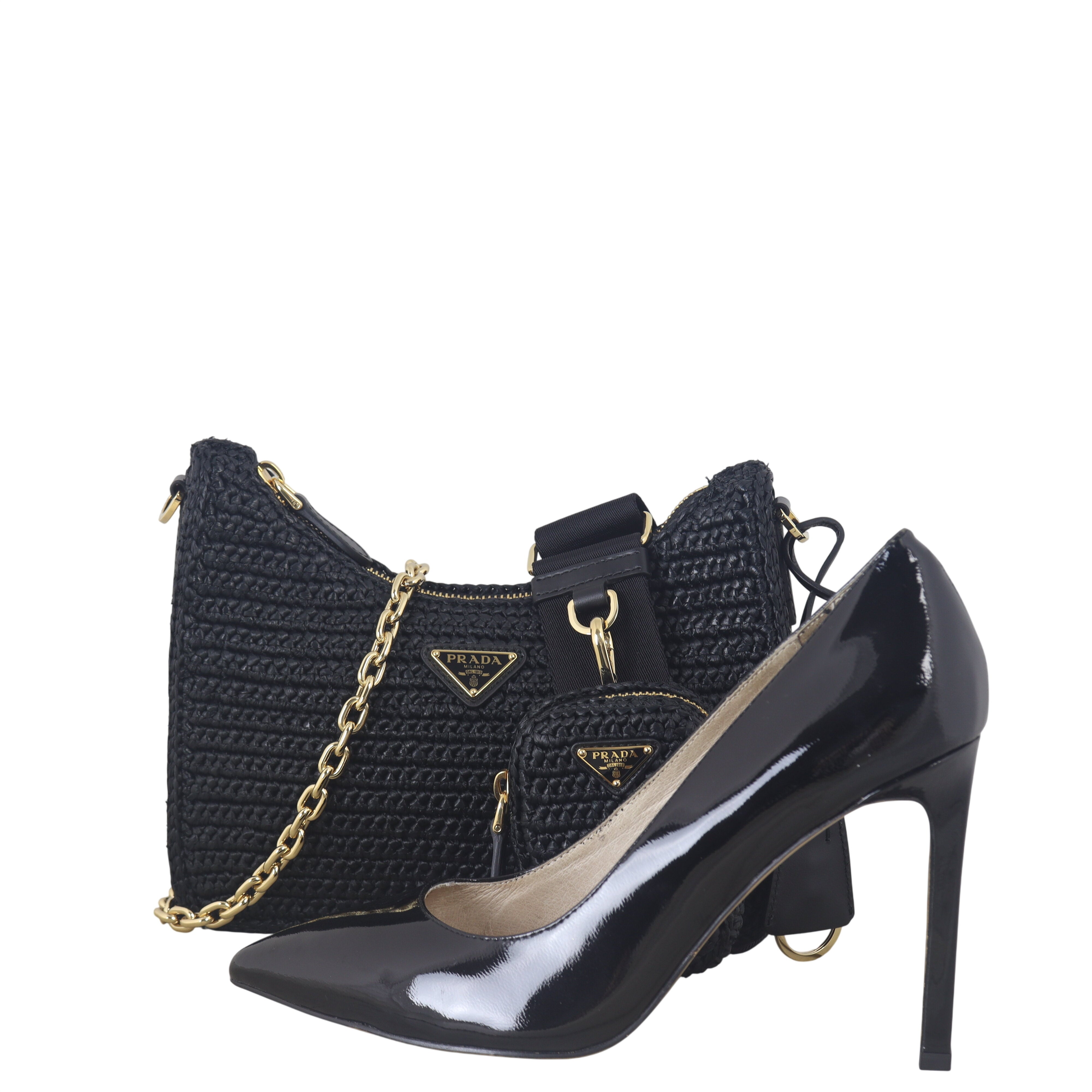 Prada Re-Edition 2005 Crochet Raffia Shoulder Bag