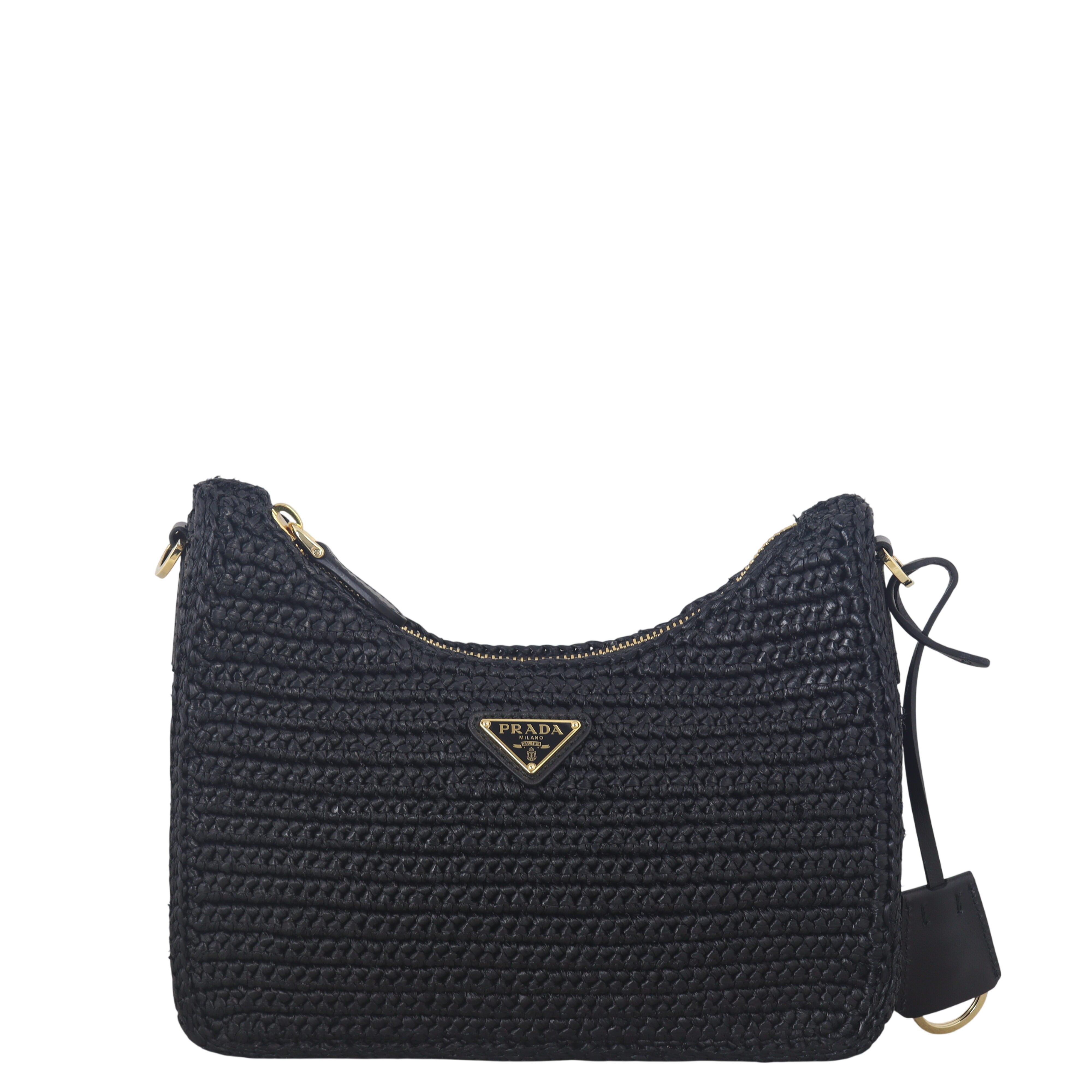 Prada Re-Edition 2005 Crochet Raffia Shoulder Bag