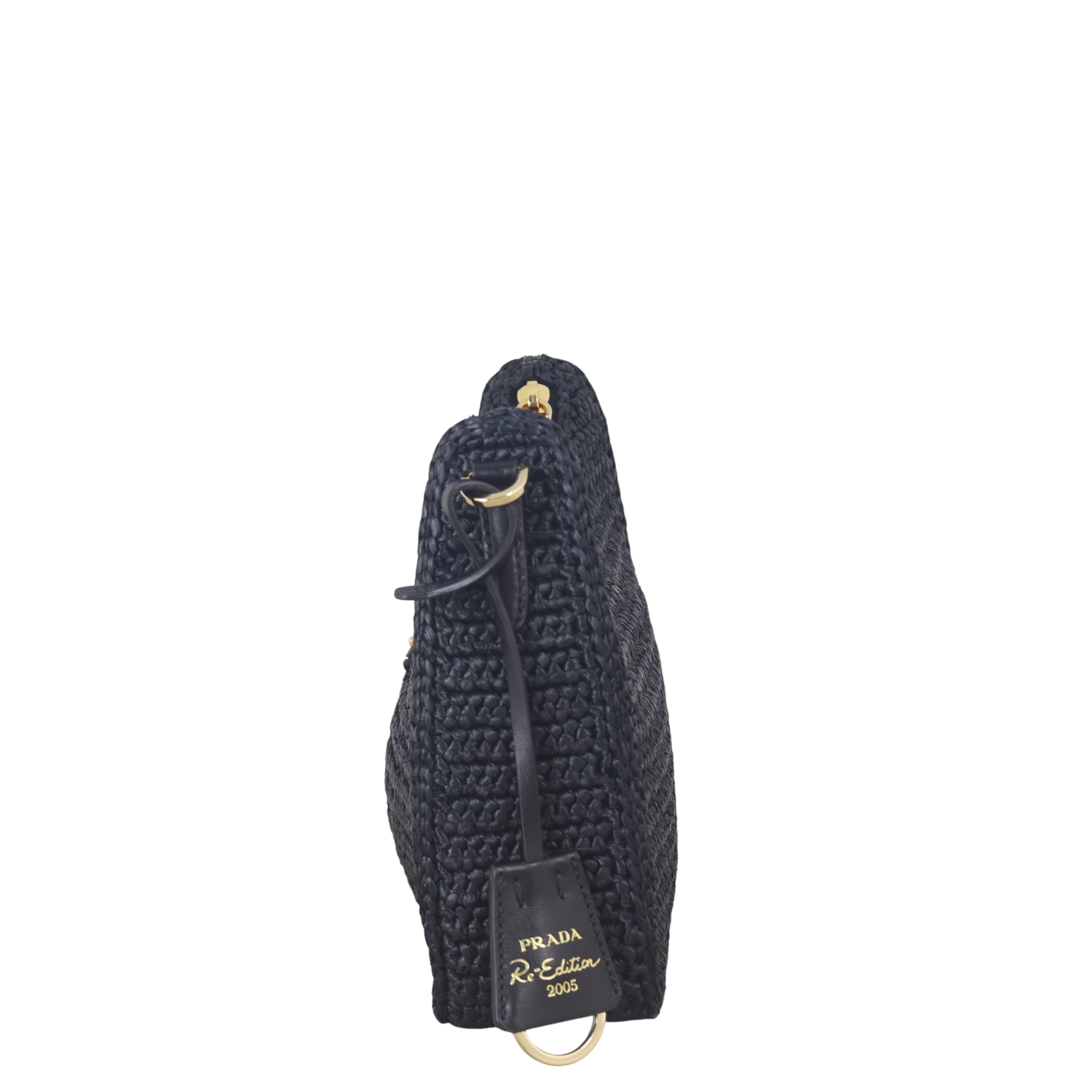 Prada Re-Edition 2005 Crochet Raffia Shoulder Bag