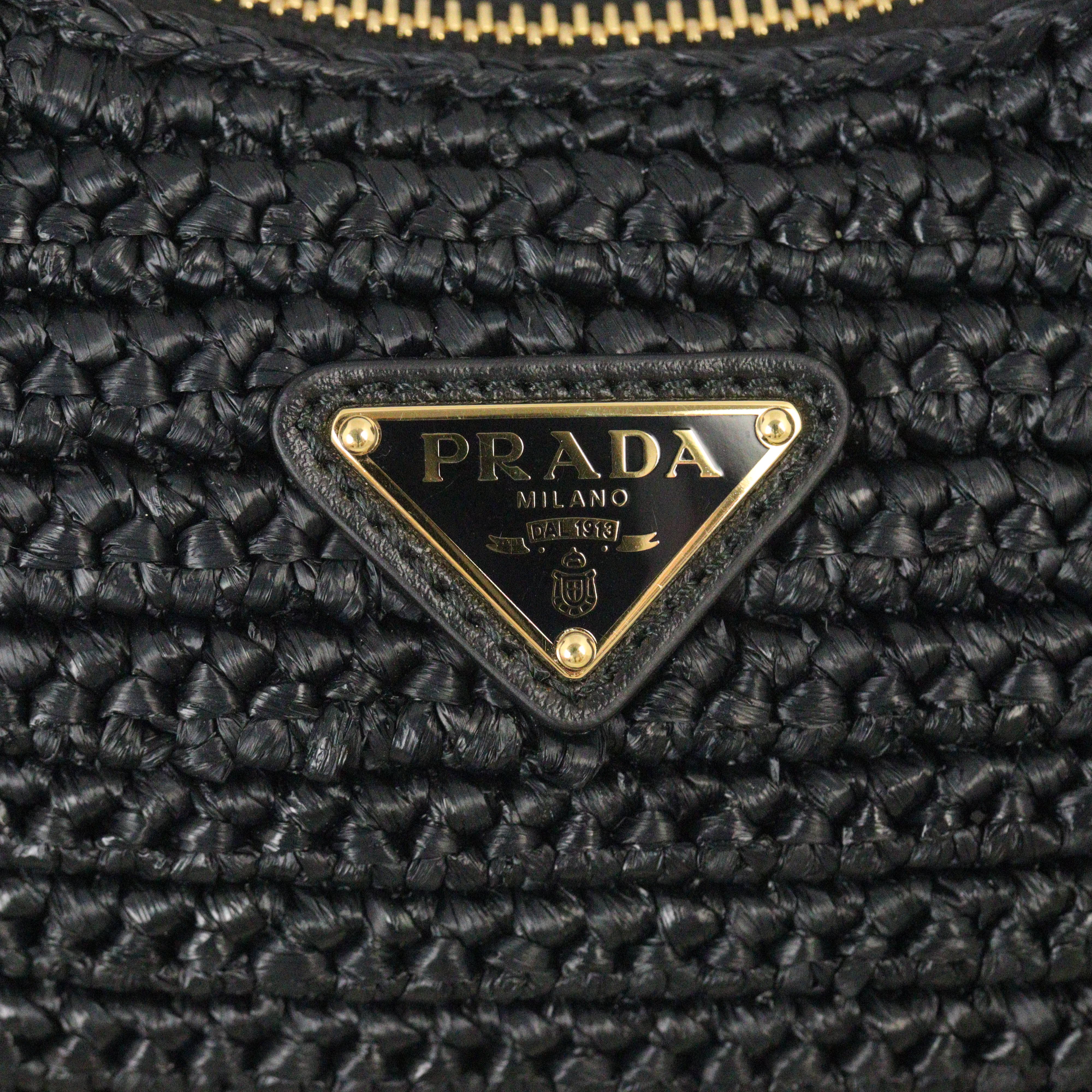 Prada Re-Edition 2005 Crochet Raffia Shoulder Bag