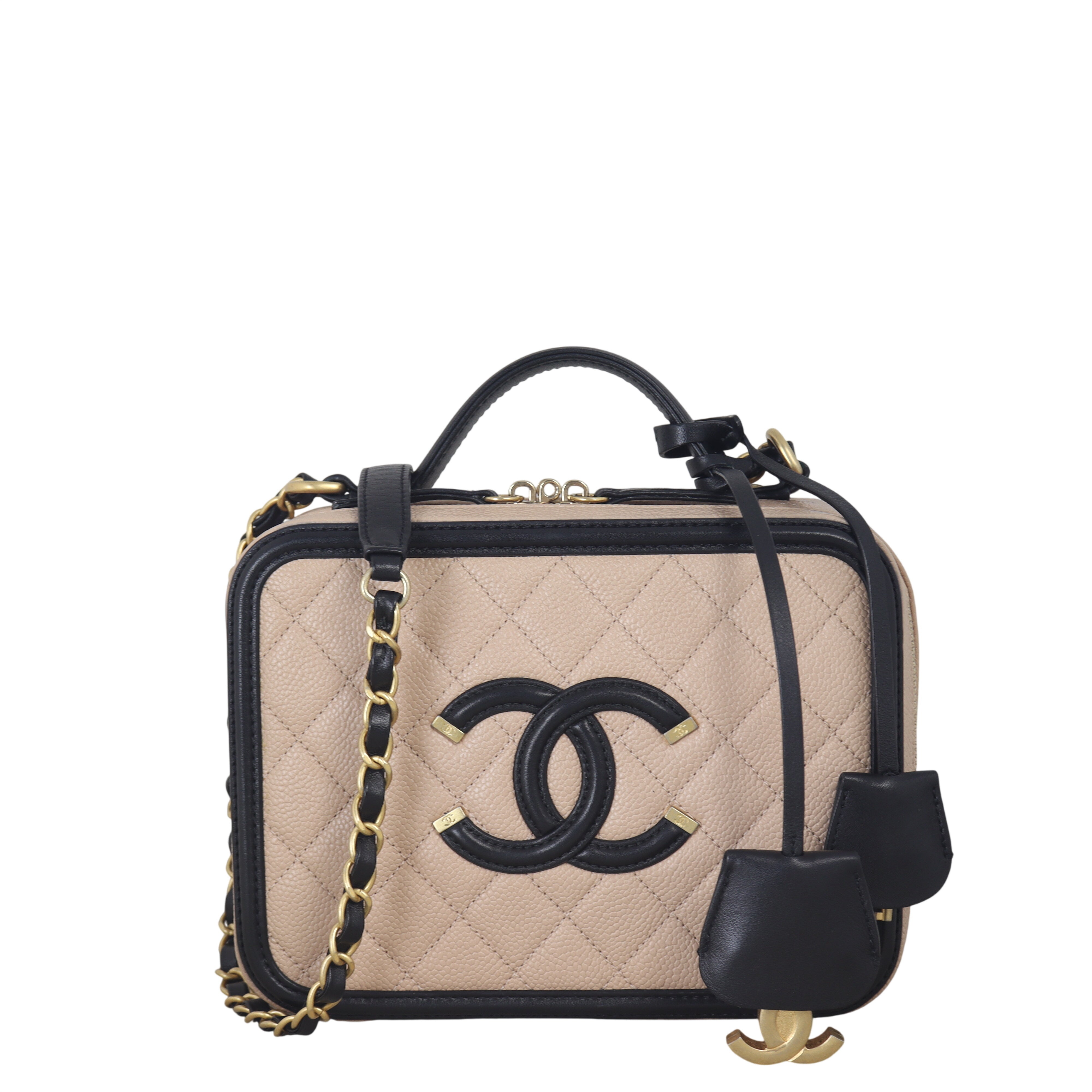 Chanel CC Filigree Vanity Case Medium