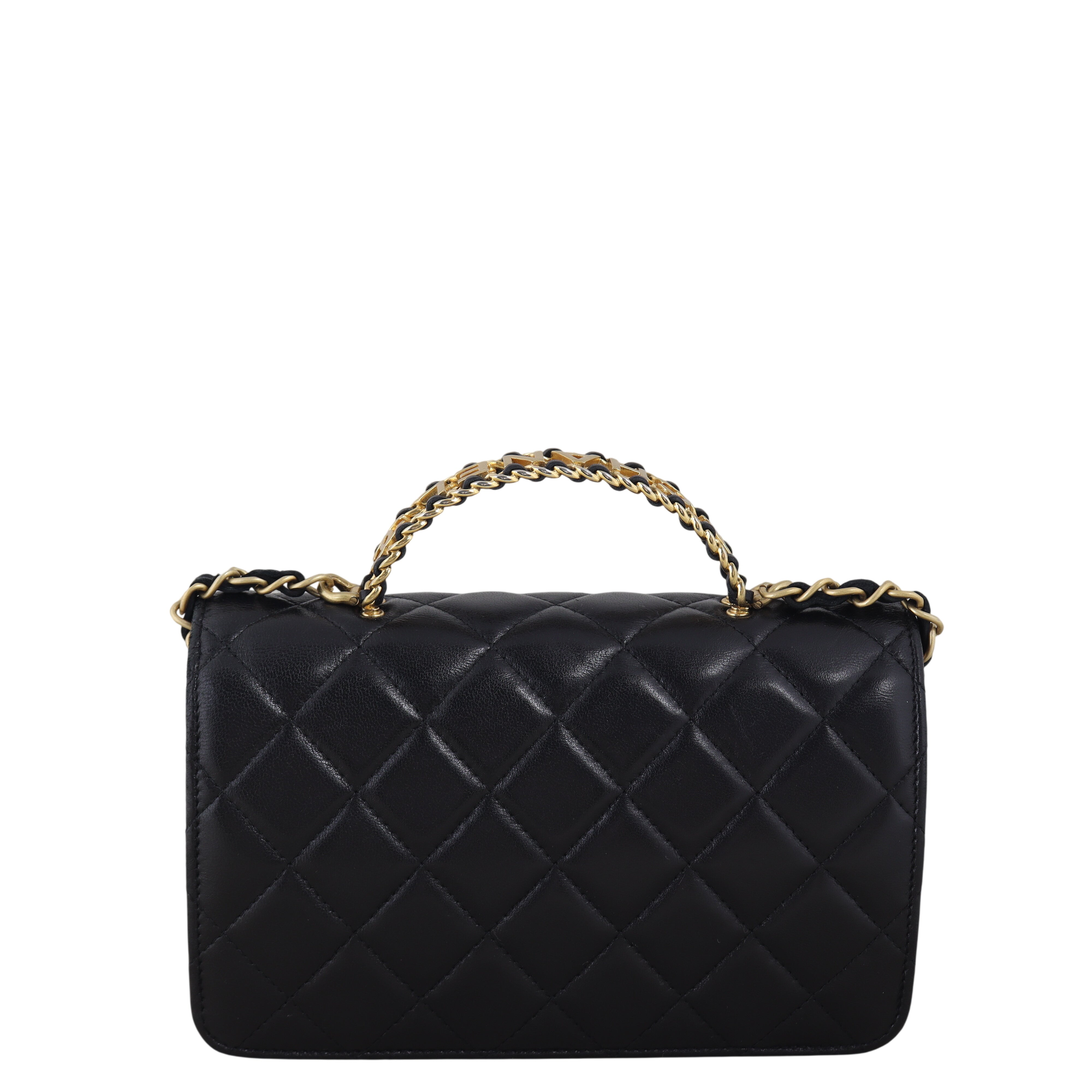 Chanel Logo Top Handle Wallet on Chain