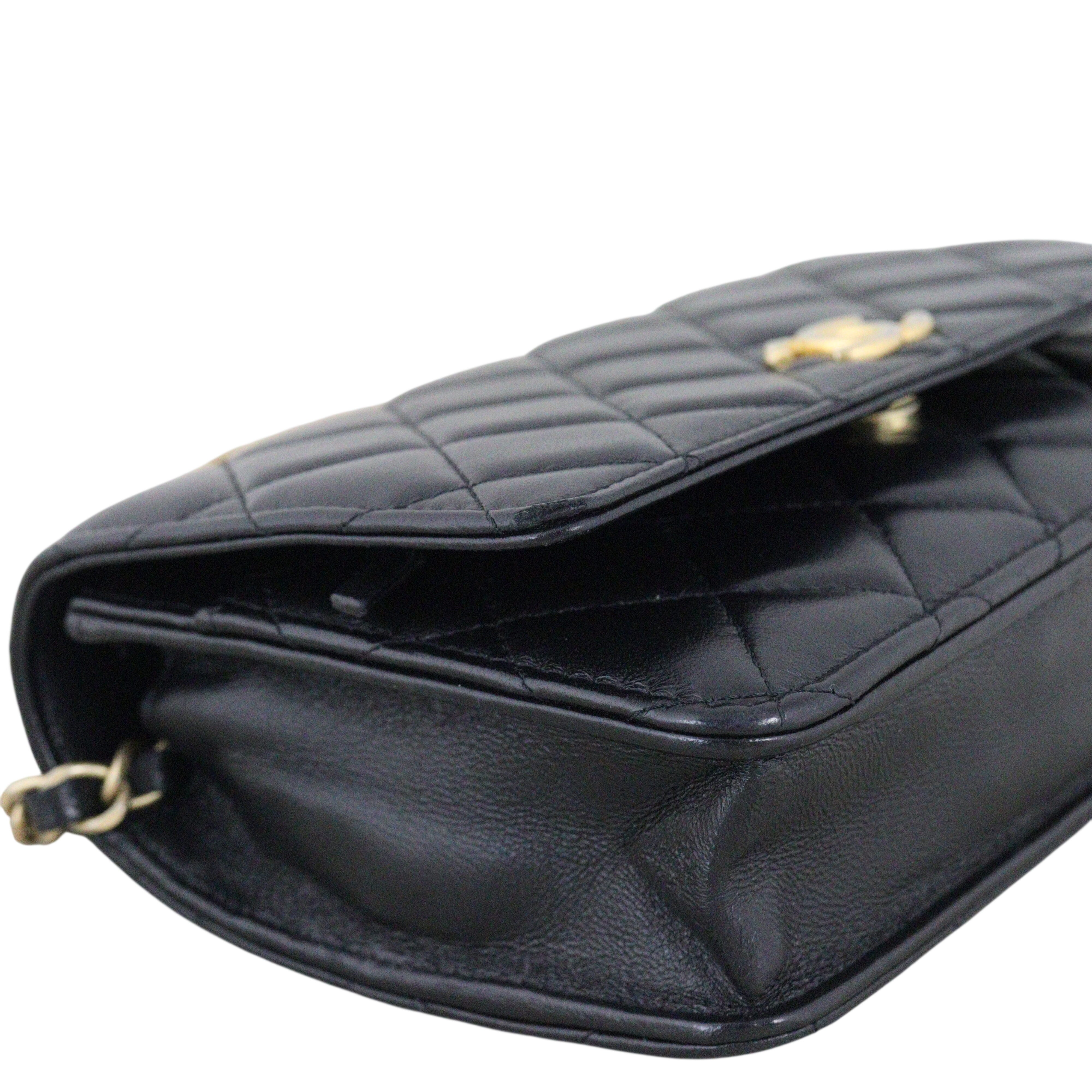 Chanel Logo Top Handle Wallet on Chain