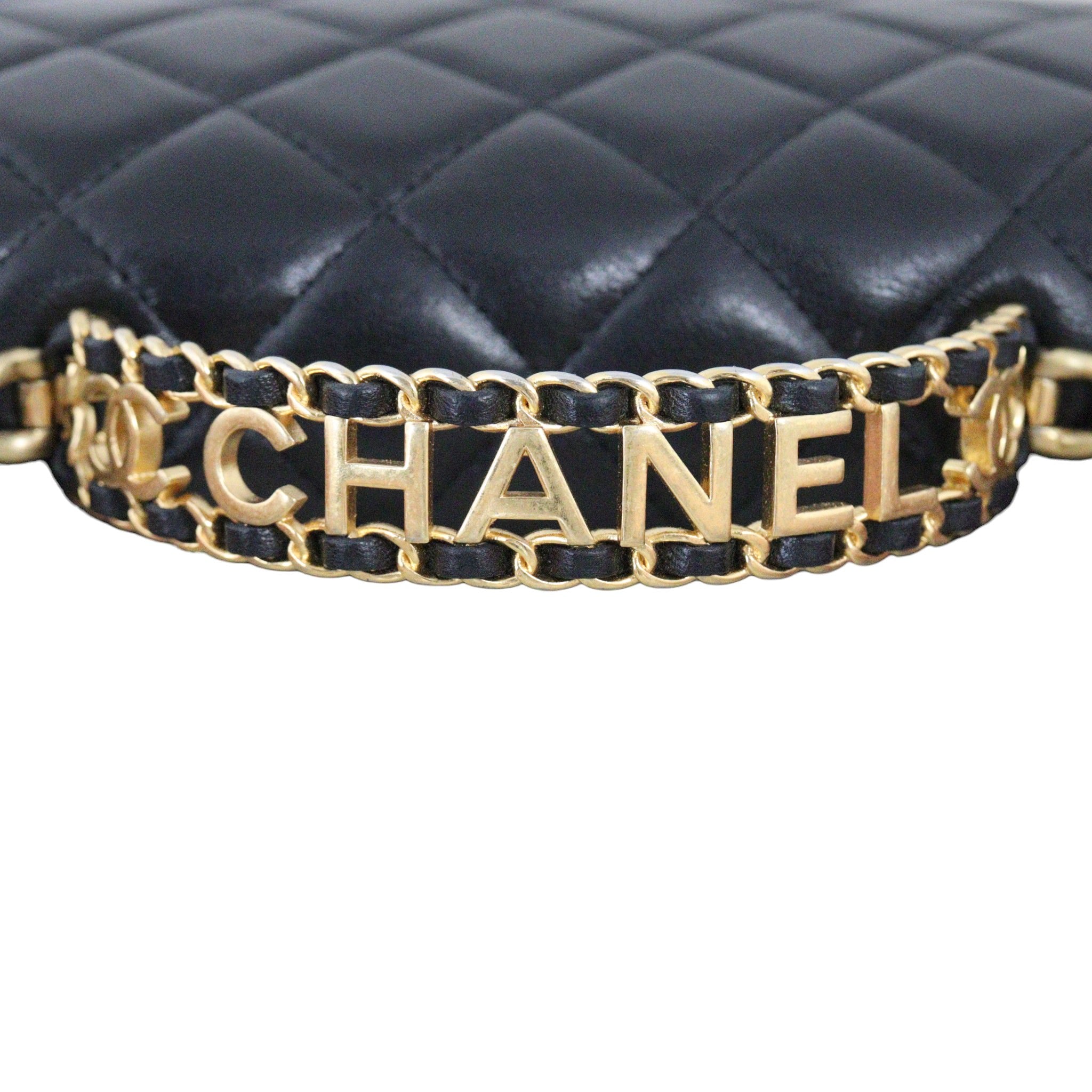 Chanel Logo Top Handle Wallet on Chain