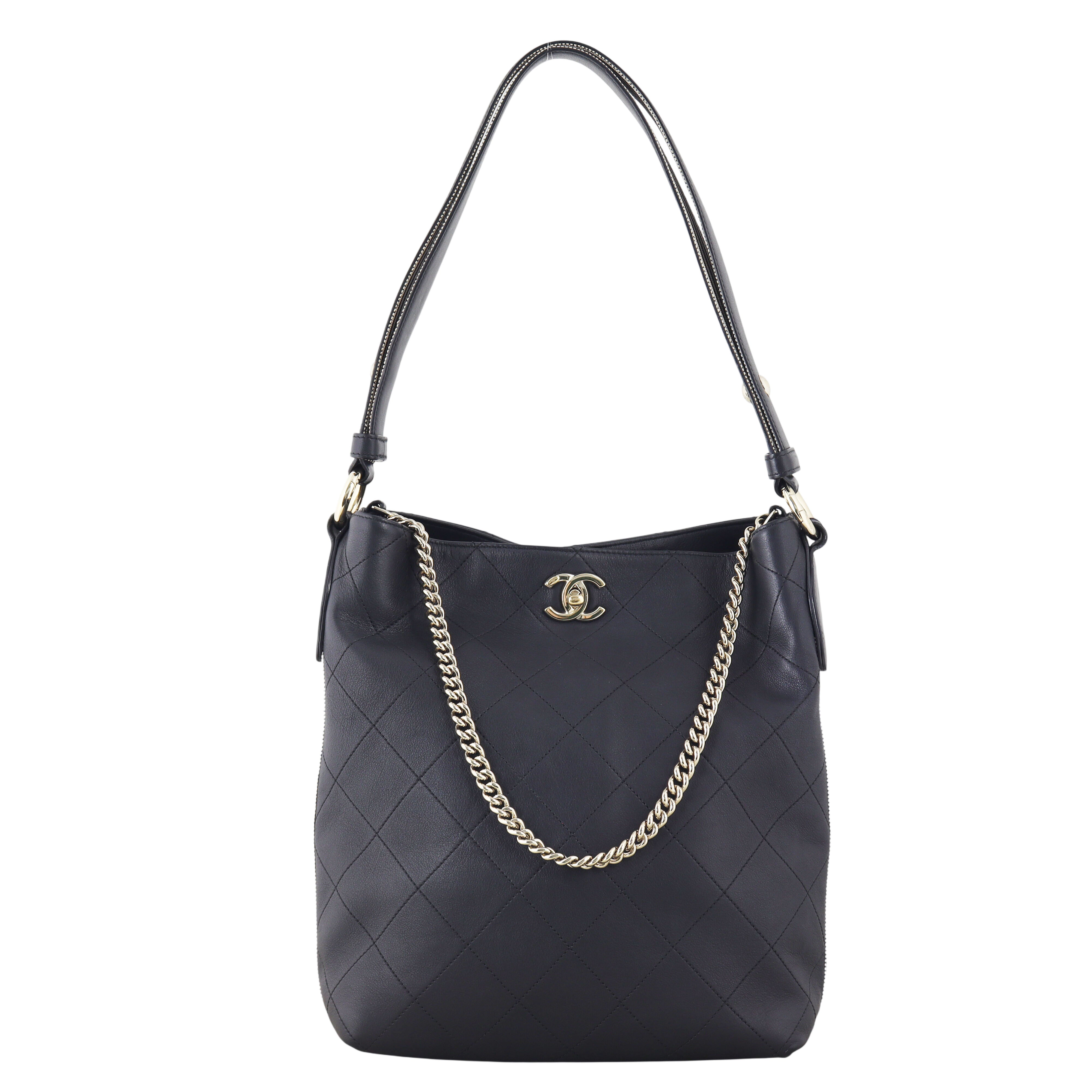 Chanel CC Side Stripes Hobo