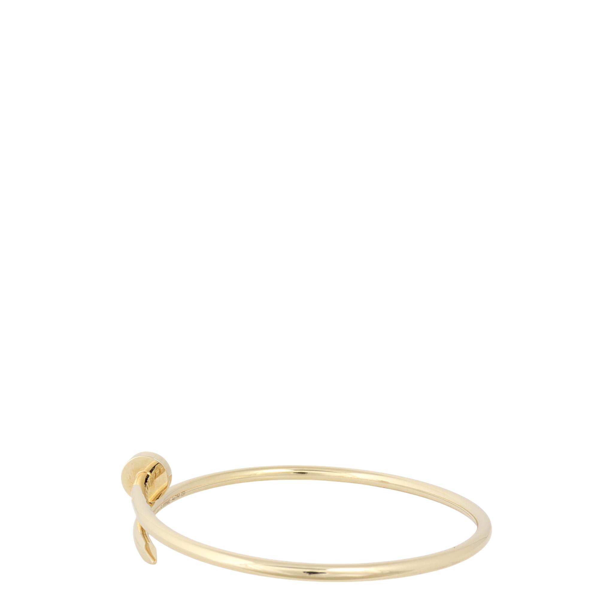Cartier Juste un Clou Bracelet Small 18k Yellow Gold