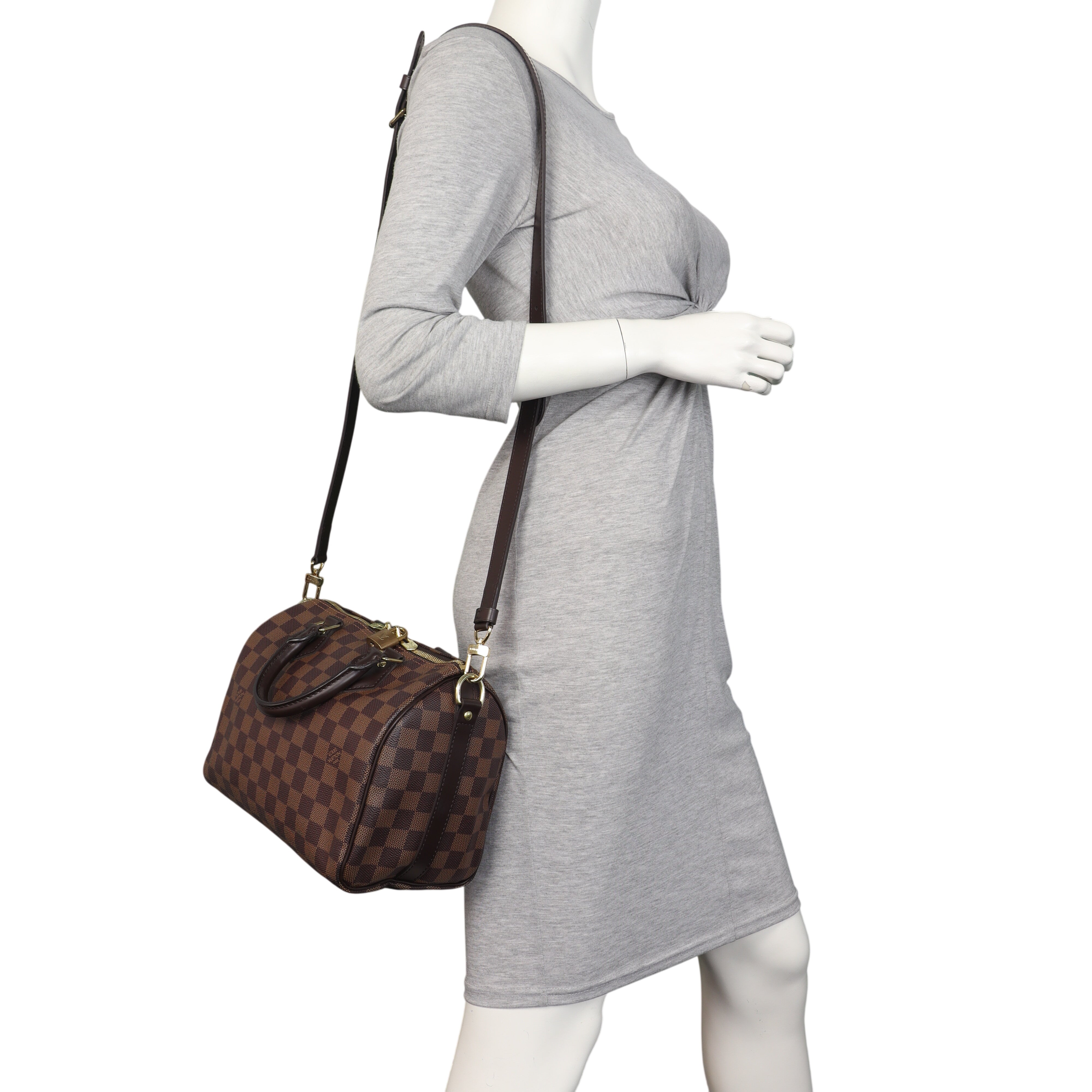 Louis Vuitton Speedy 25 Bandouliere Damier Ebene