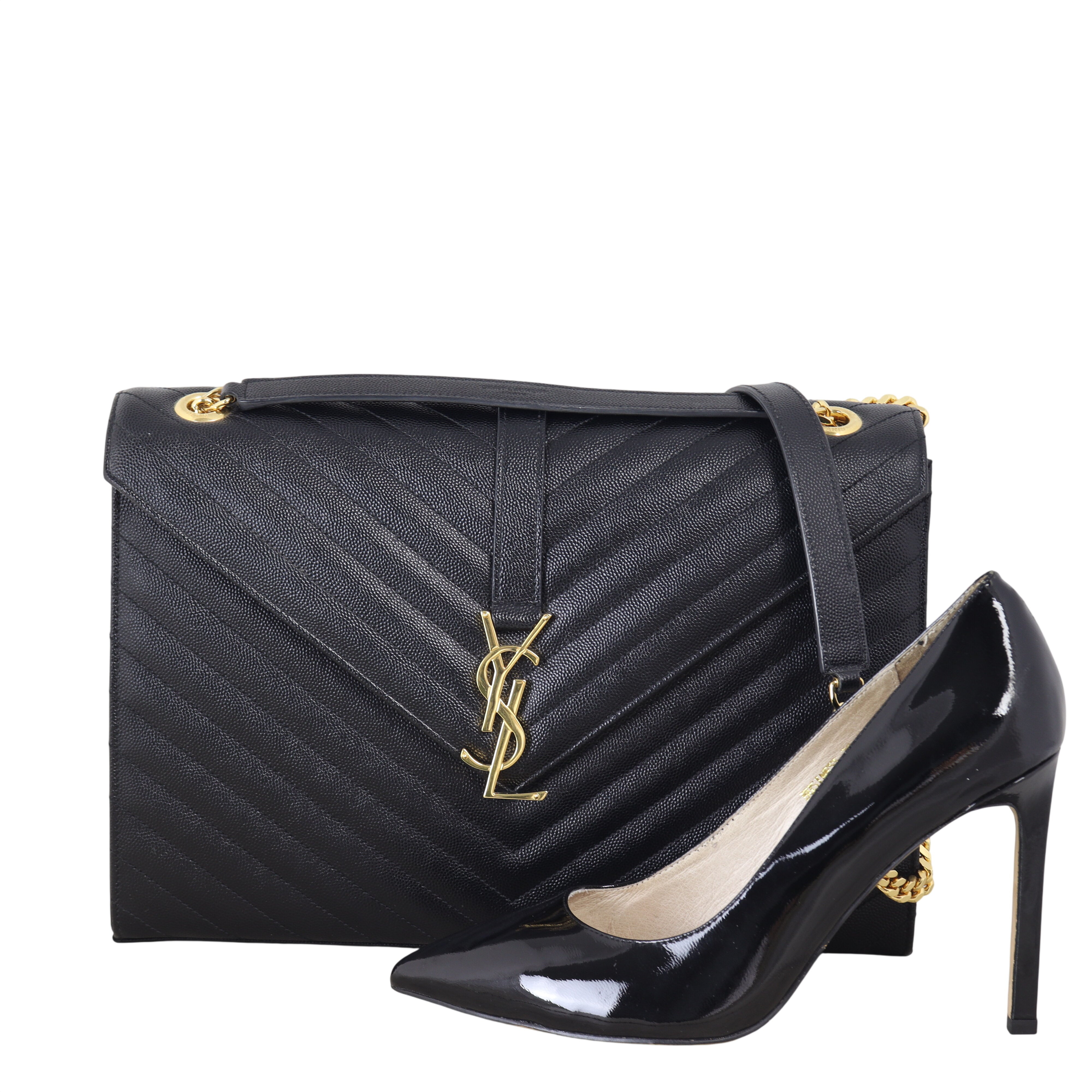 Saint Laurent Matelasse Envelope Large Bag