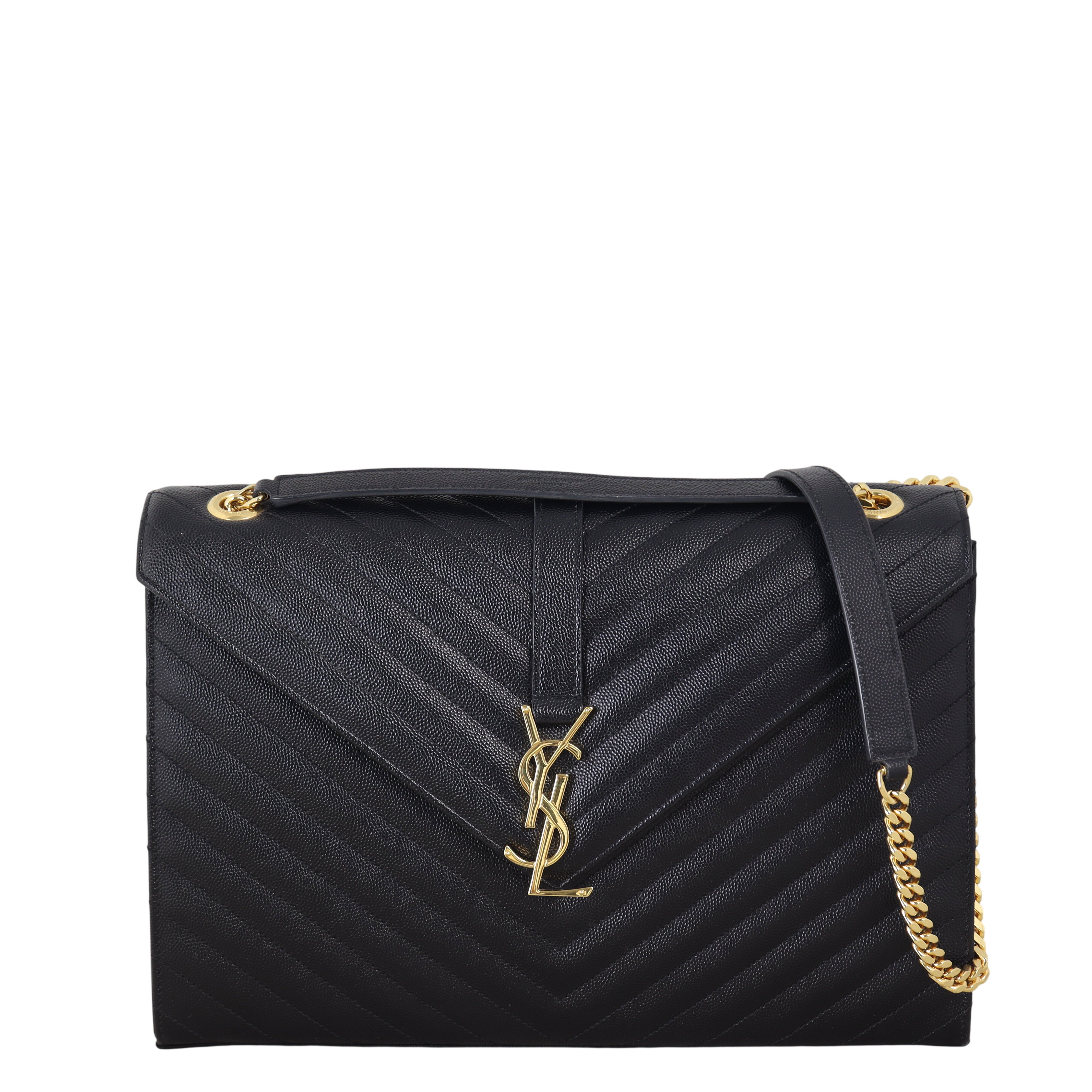 Saint Laurent Matelasse Envelope Large Bag