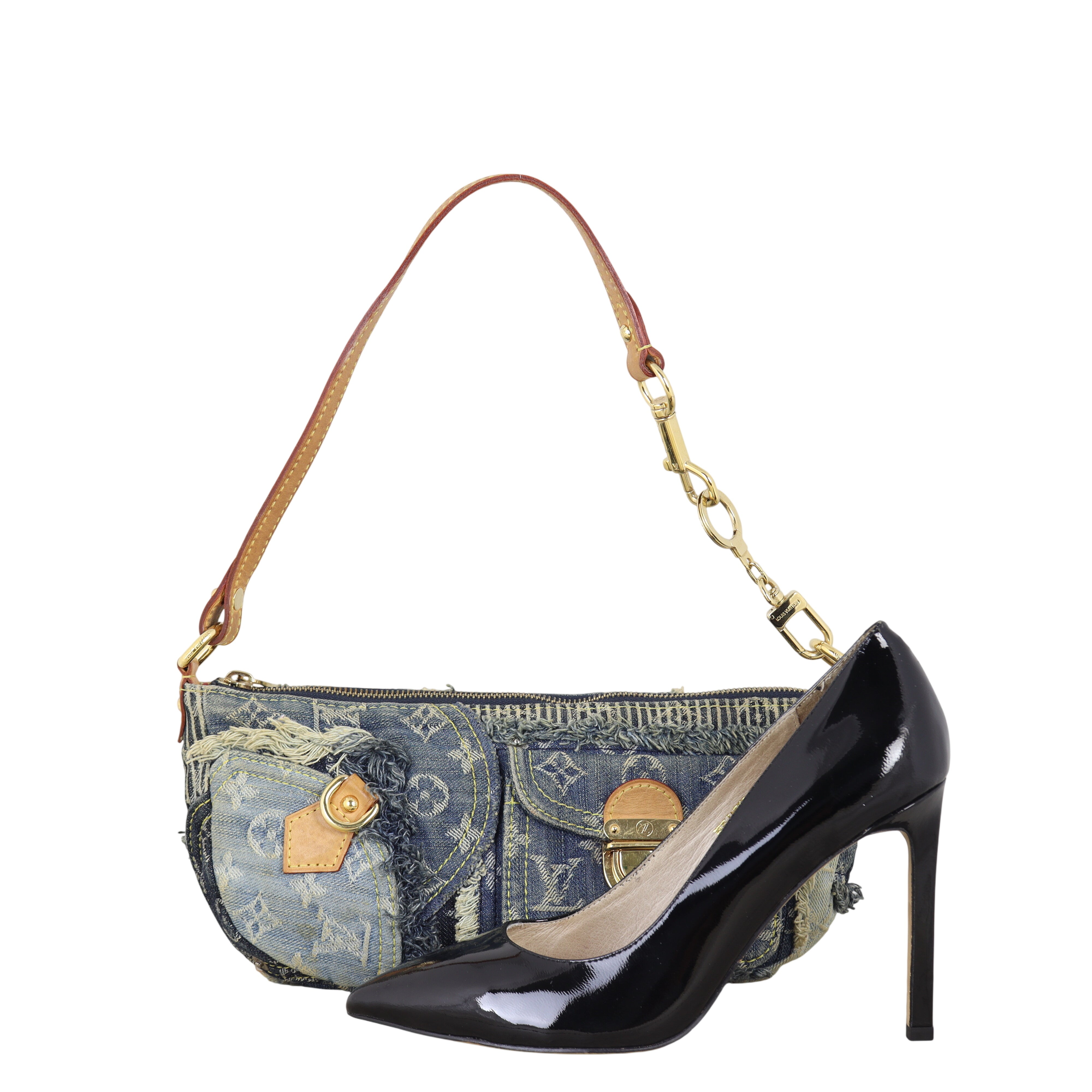 Louis Vuitton Pouchy Monogram Denim Patchwork