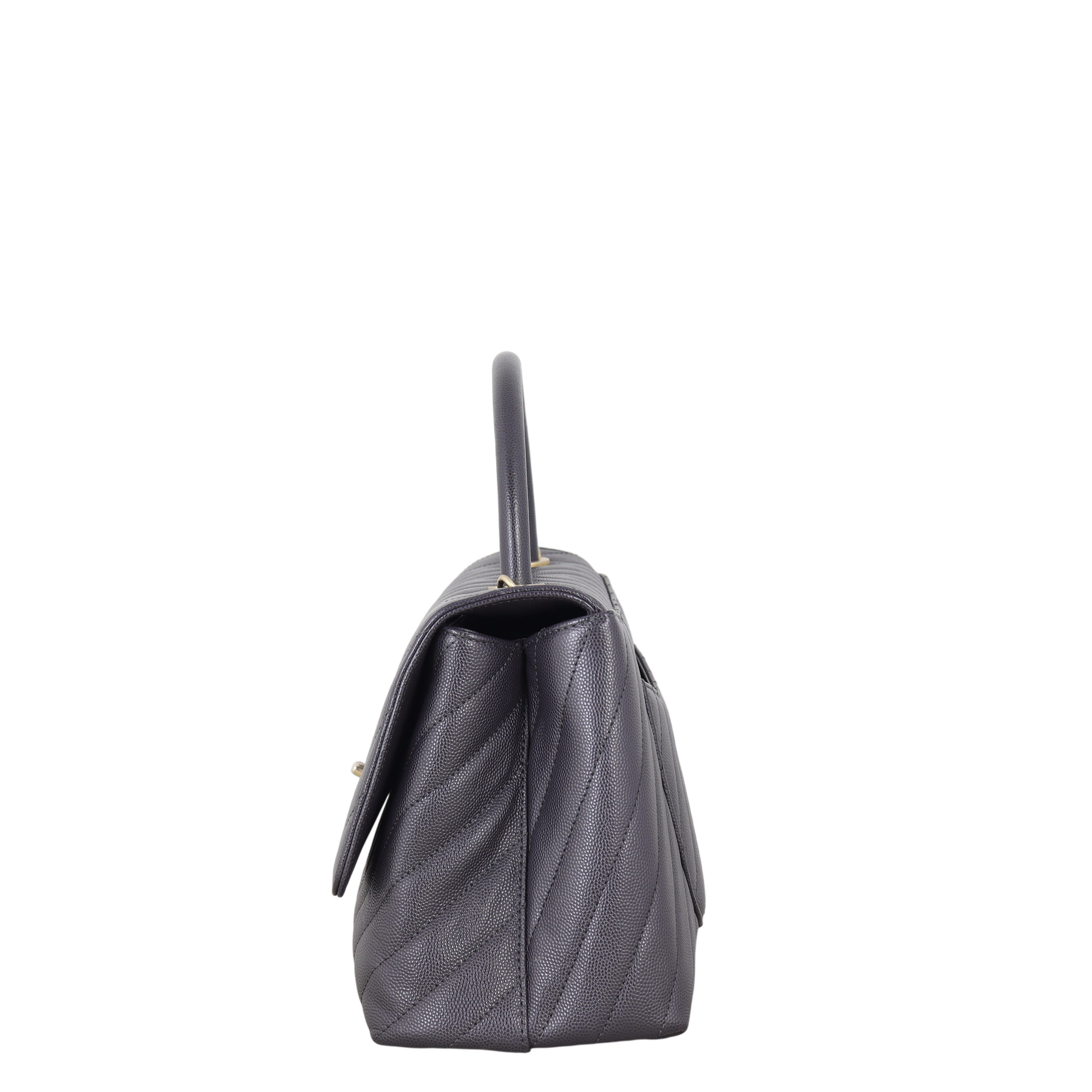 Chanel Coco Top Handle Medium Bag Chevron