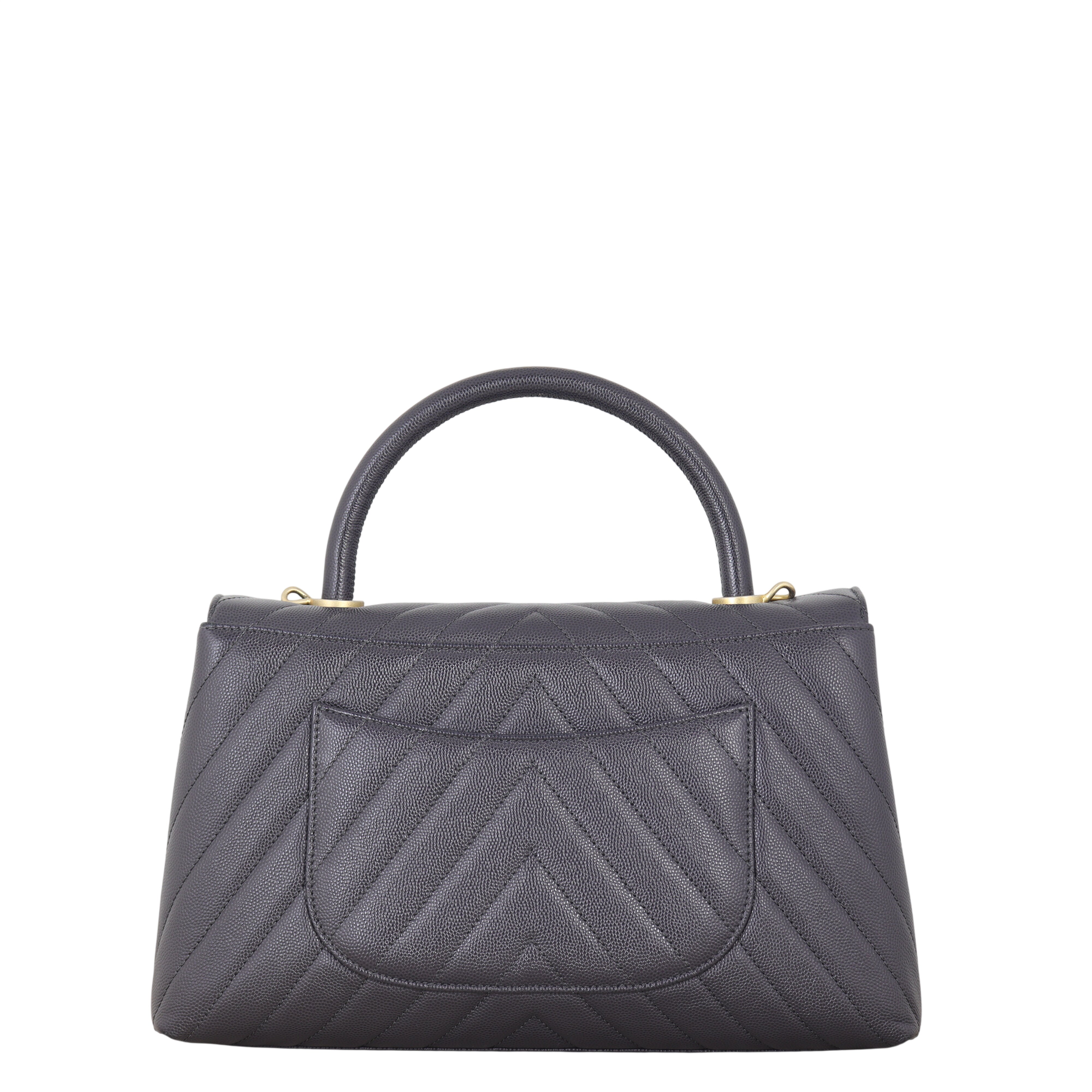 Chanel Coco Top Handle Medium Bag Chevron