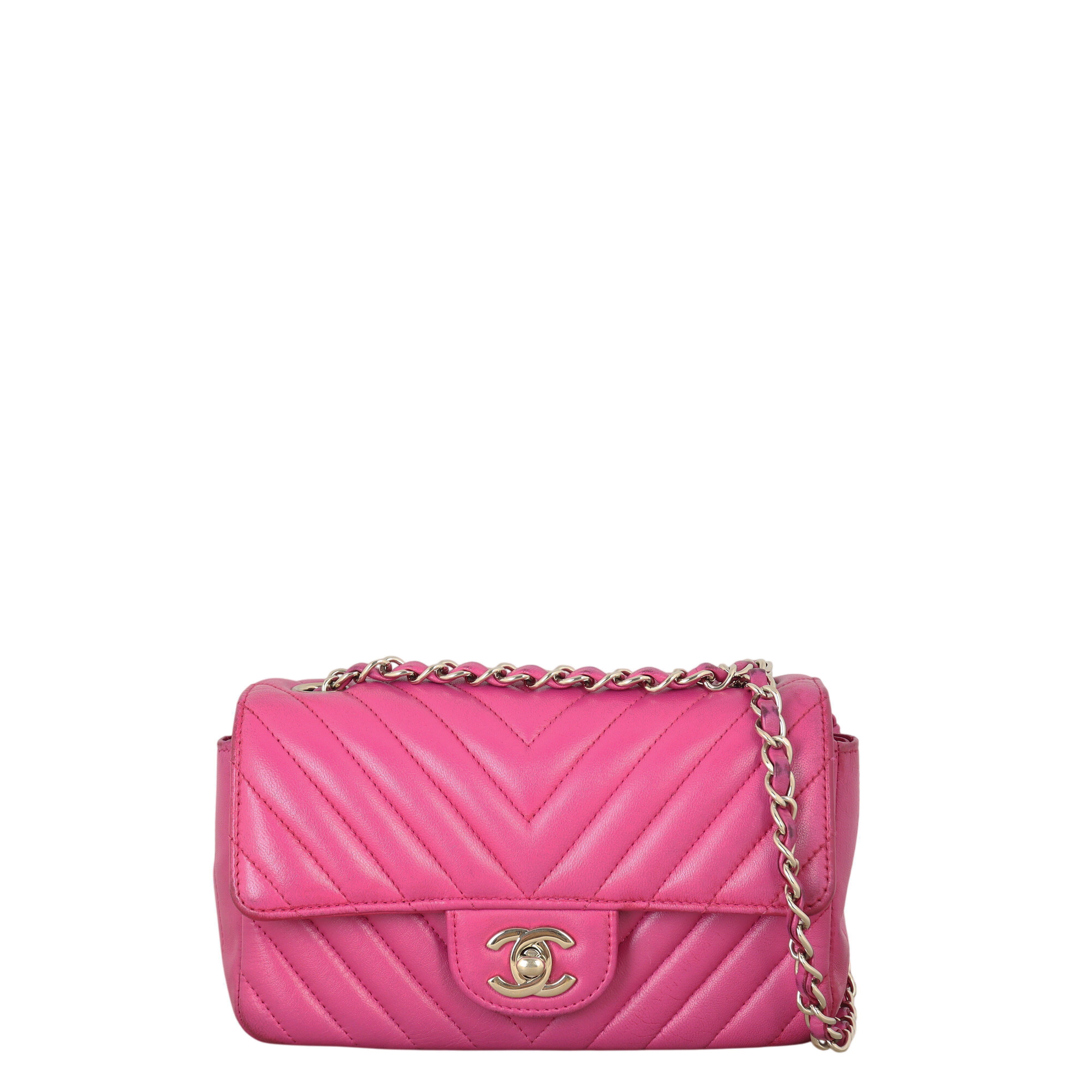 Chanel Classic Flap Mini Rectangular Bag Chevron Lambskin