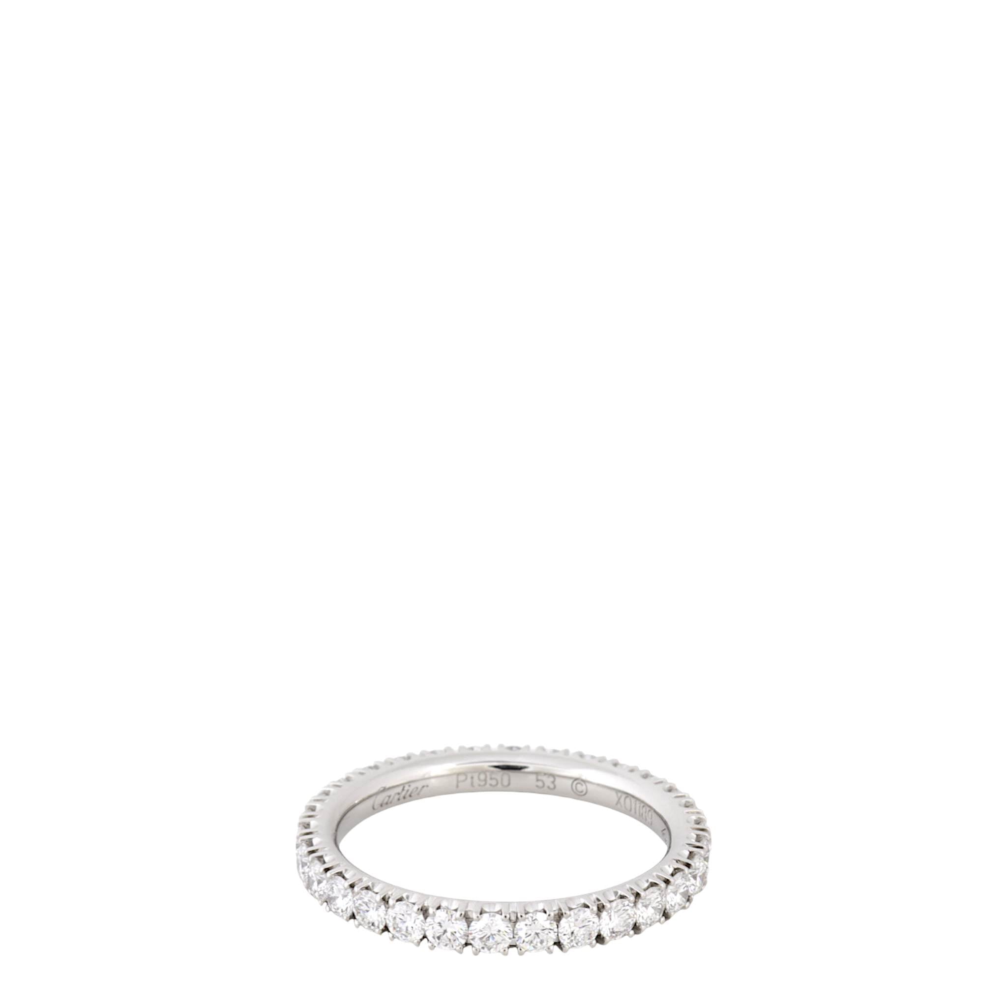 Cartier Destinee Diamond Paved Platinum Wedding Ring