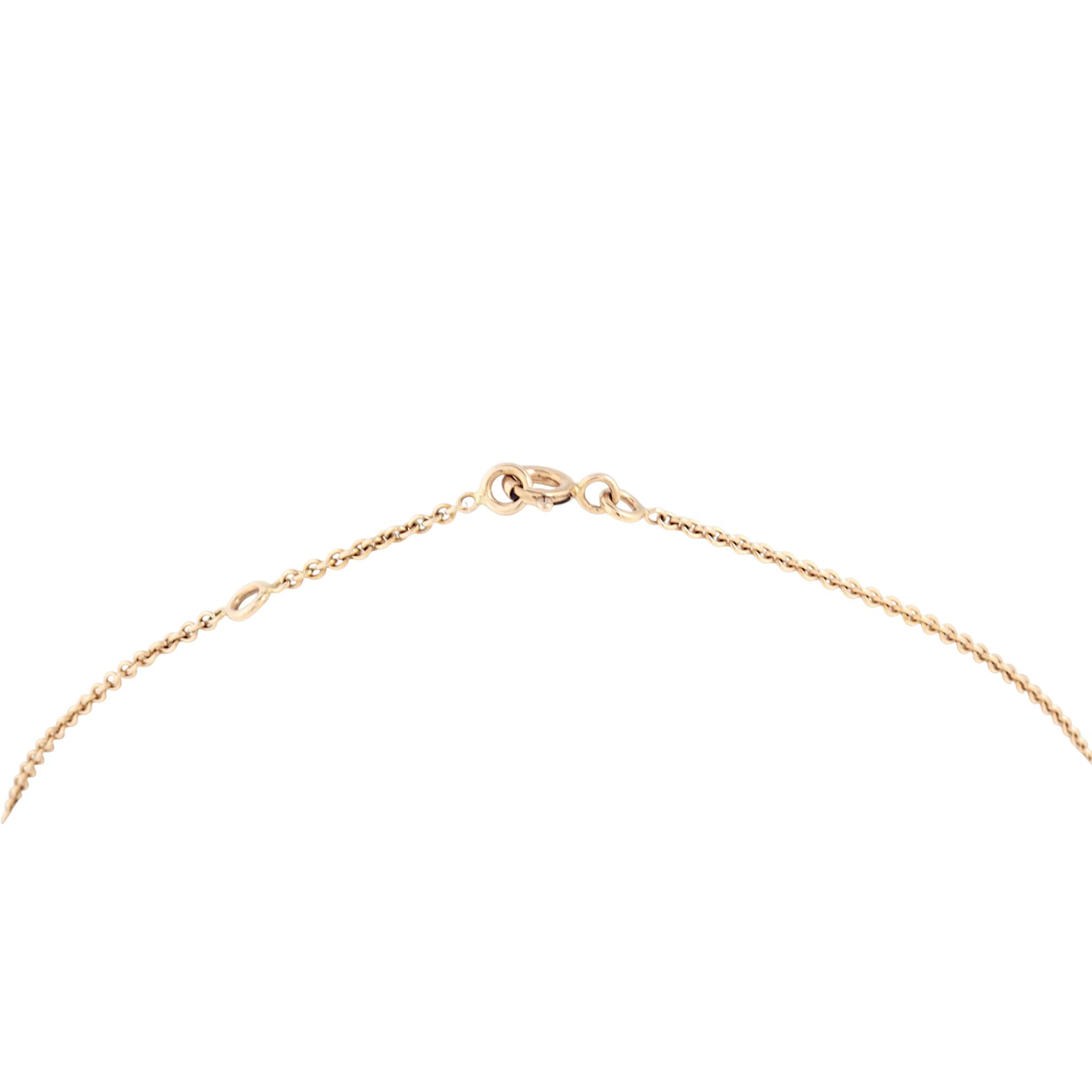 Hermes Amulettes Constance Pendant Diamond 18k Rose Gold Necklace