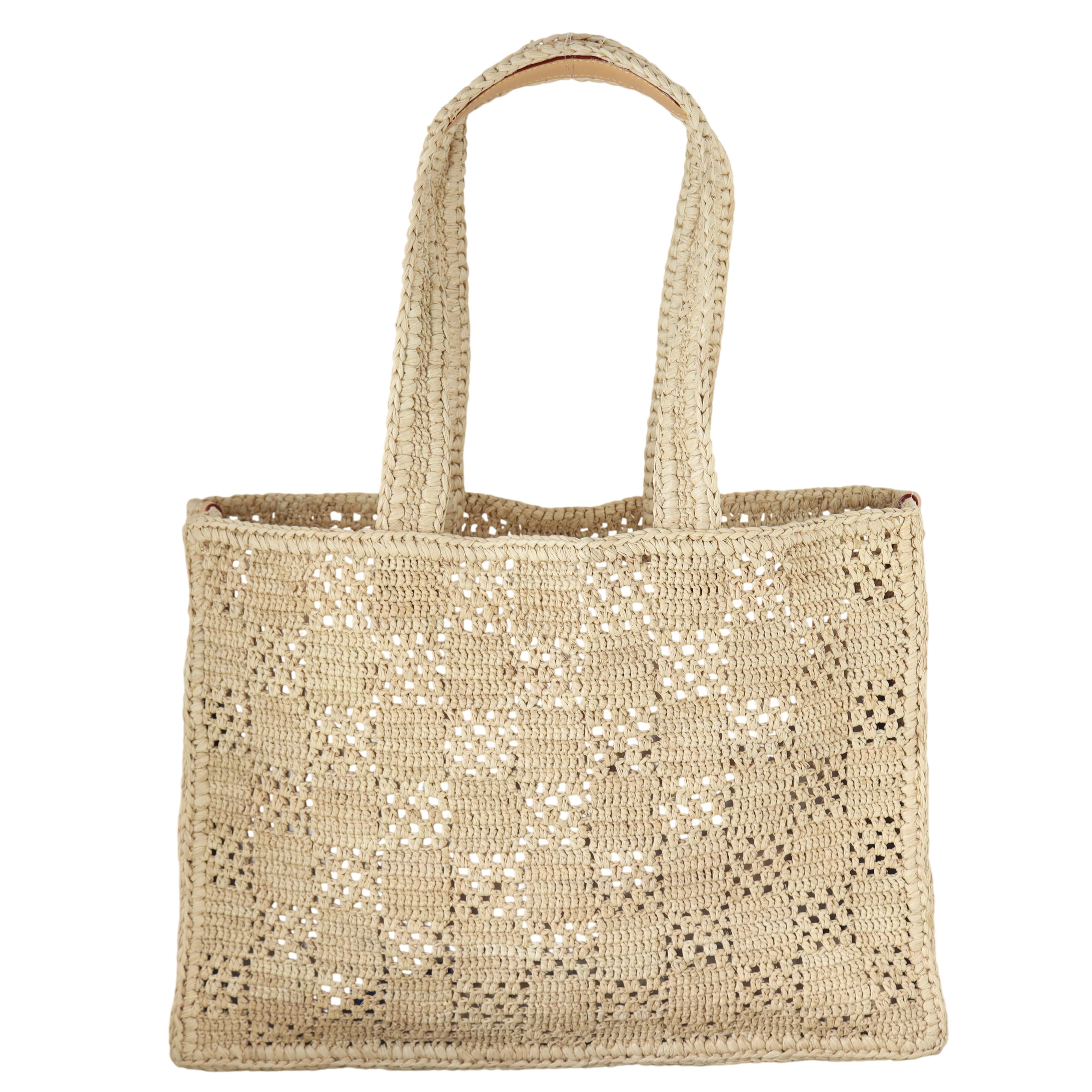 Louis Vuitton Summer Shopper Tote MM Raffia