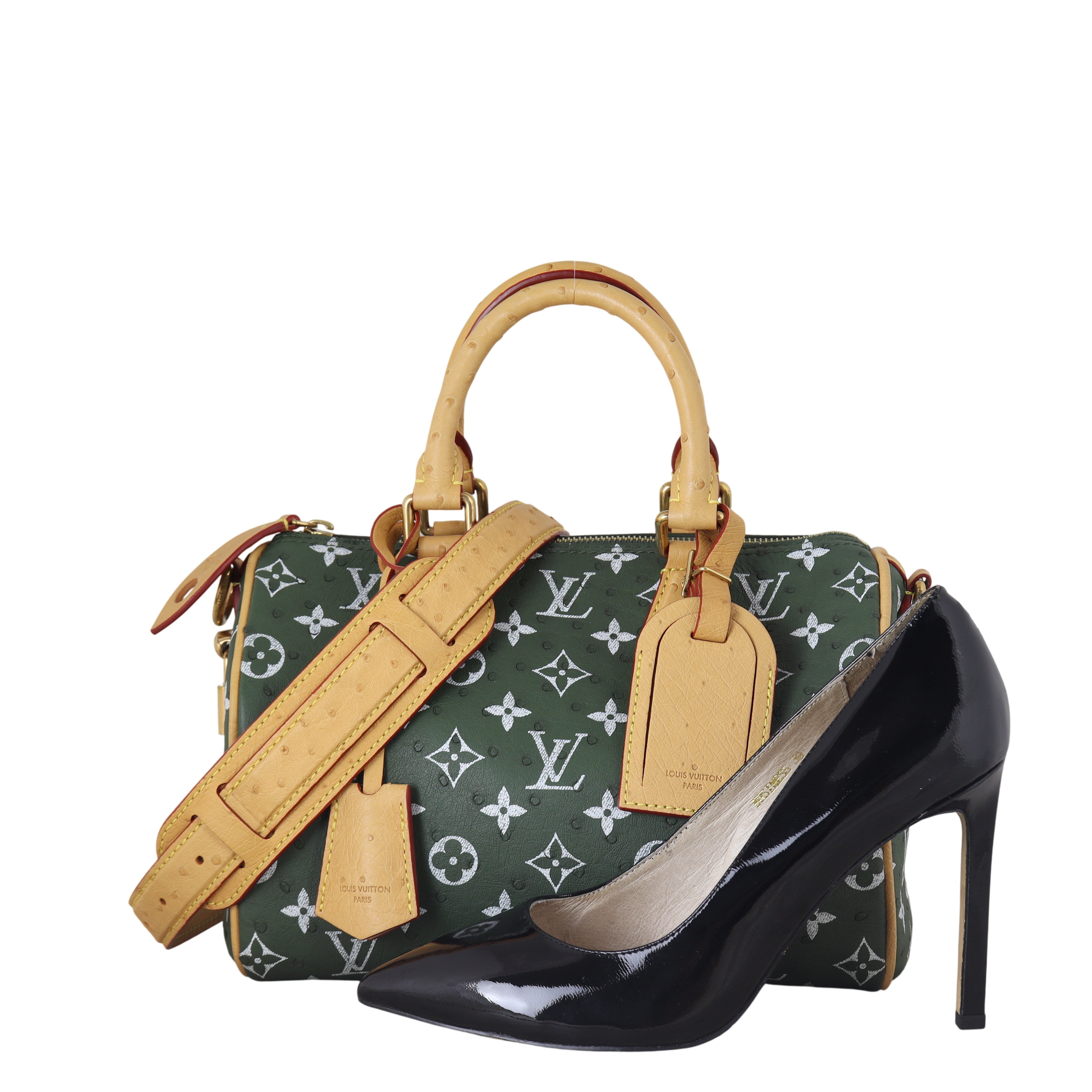 Louis Vuitton Speedy P9 25 Bandouliere Monogram Ostrich