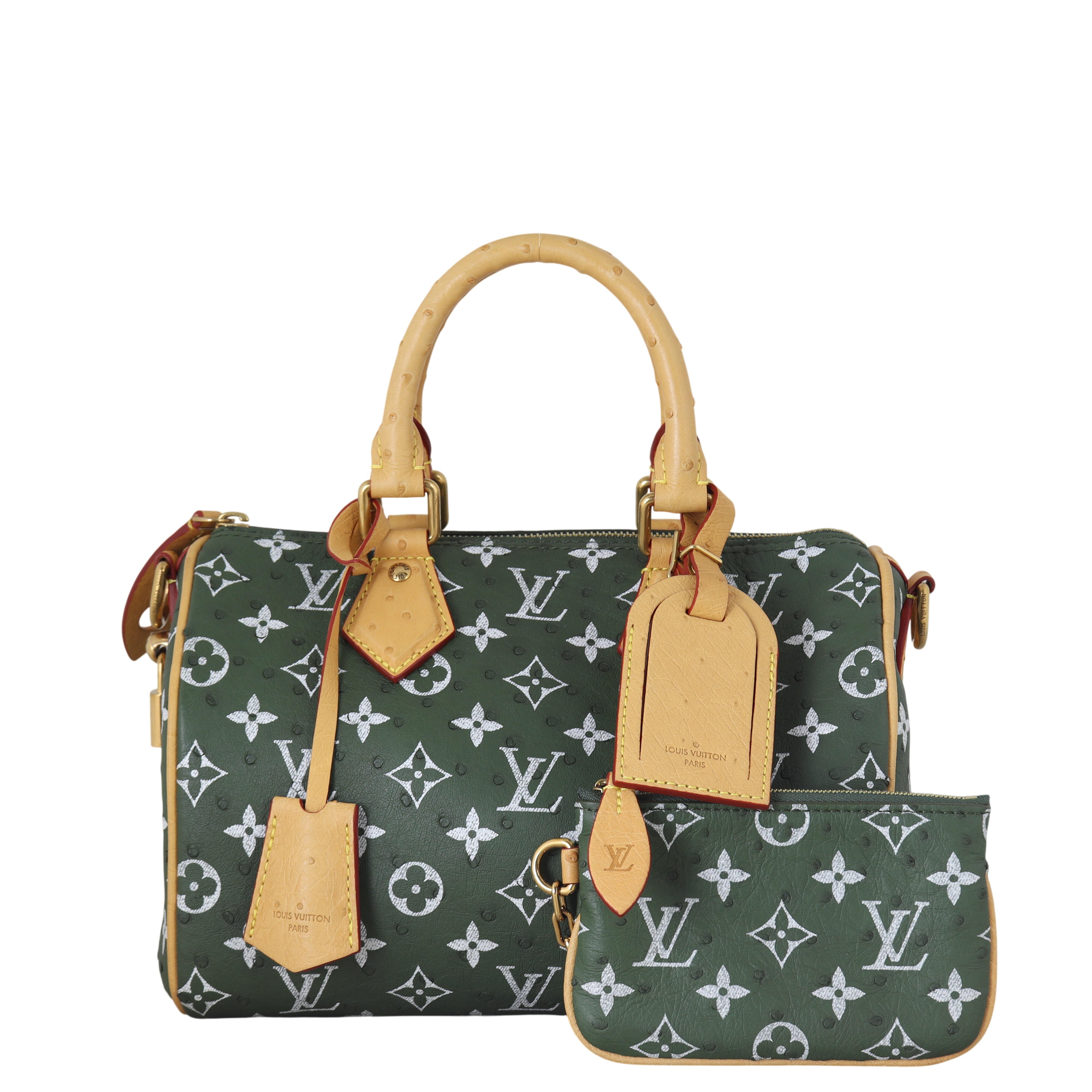 Louis Vuitton Speedy P9 25 Bandouliere Monogram Ostrich