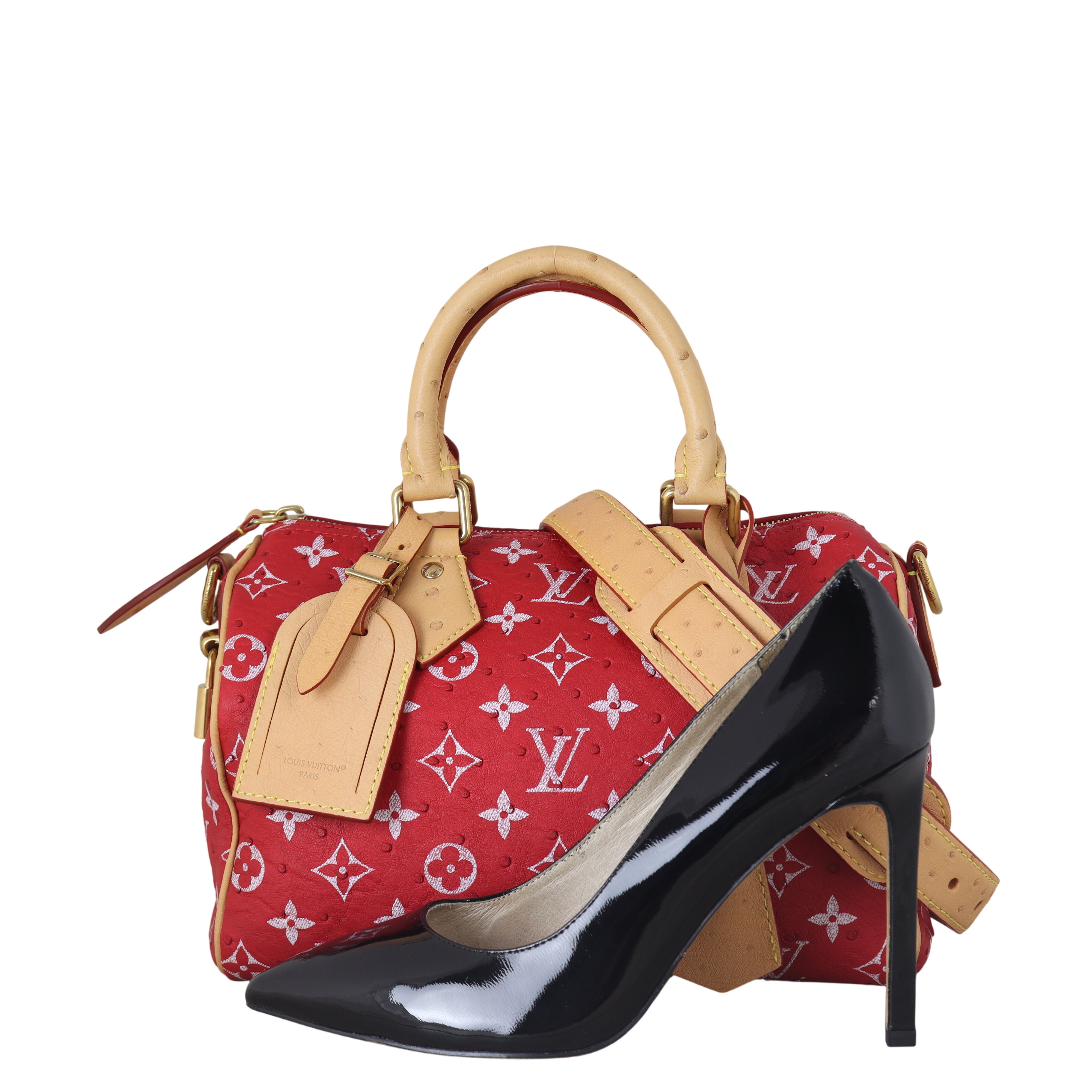 Louis Vuitton Speedy P9 25 Bandouliere Monogram Ostrich
