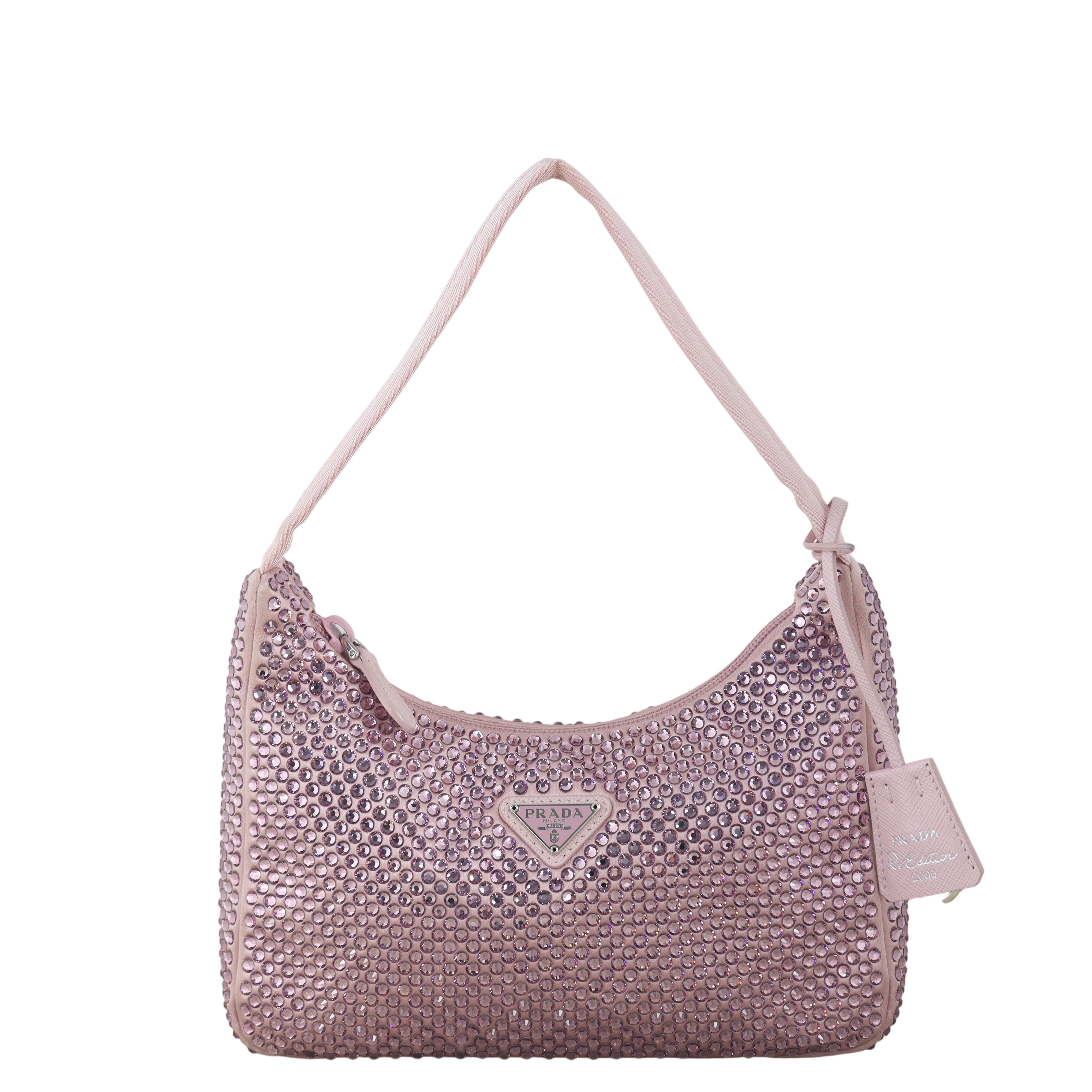 Prada Re-Edition 2000 Satin Crystal Mini Bag