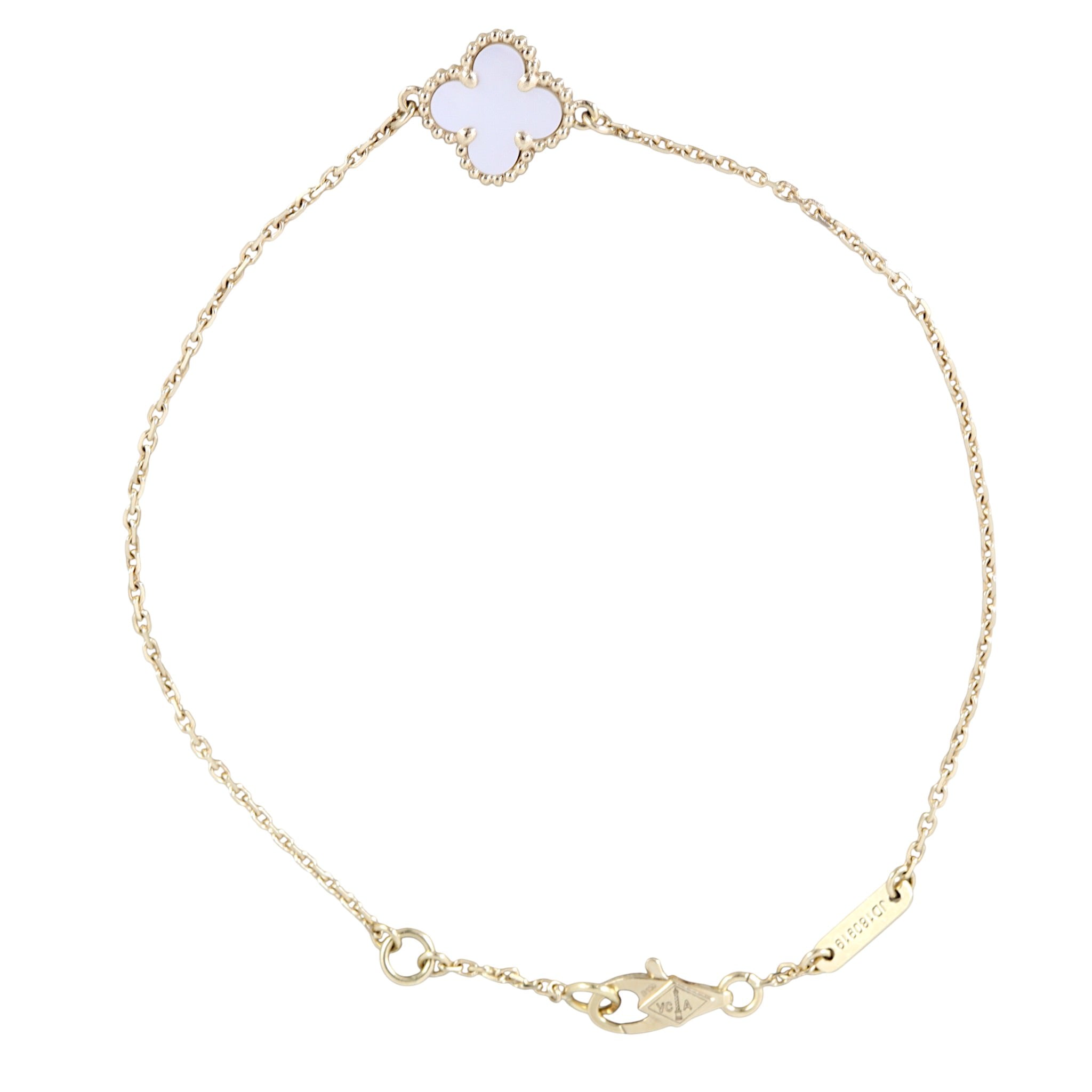 Van Cleef & Arpels Sweet Alhambra Mother of Pearl 18k Yellow Gold Bracelet