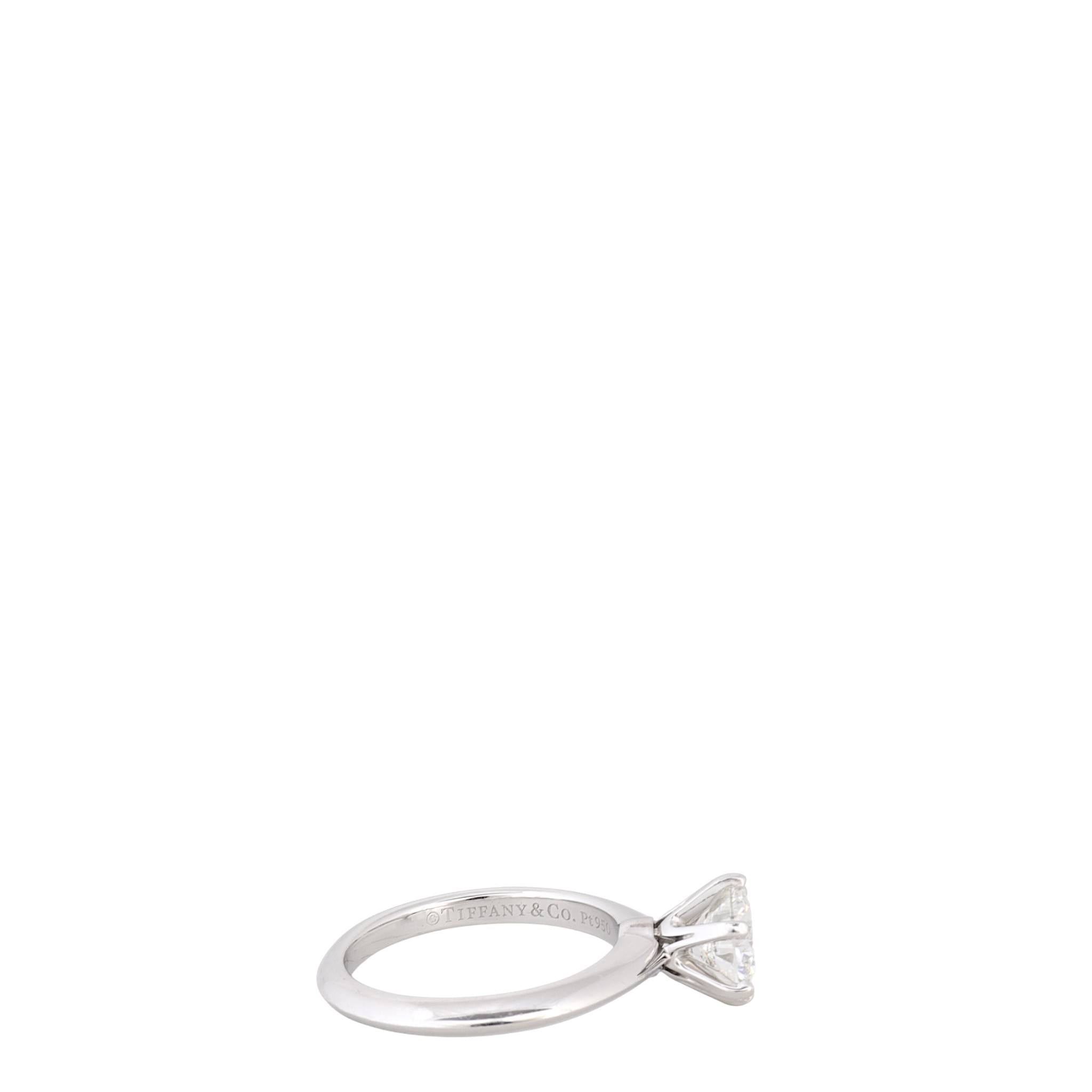 Tiffany & Co Setting Solitaire Diamond Platinum Ring