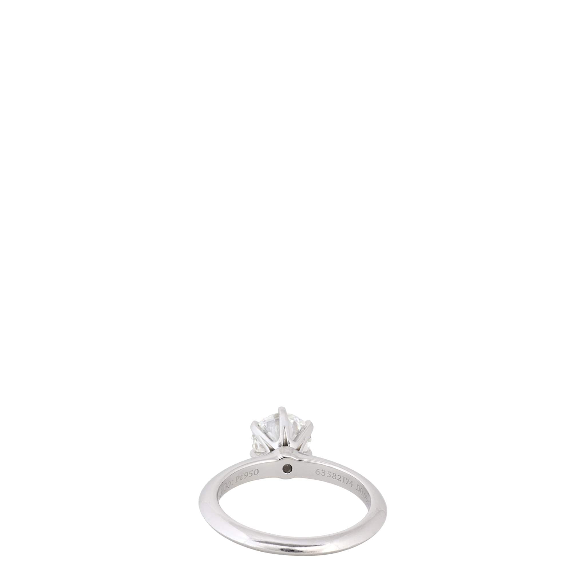 Tiffany & Co Setting Solitaire Diamond Platinum Ring