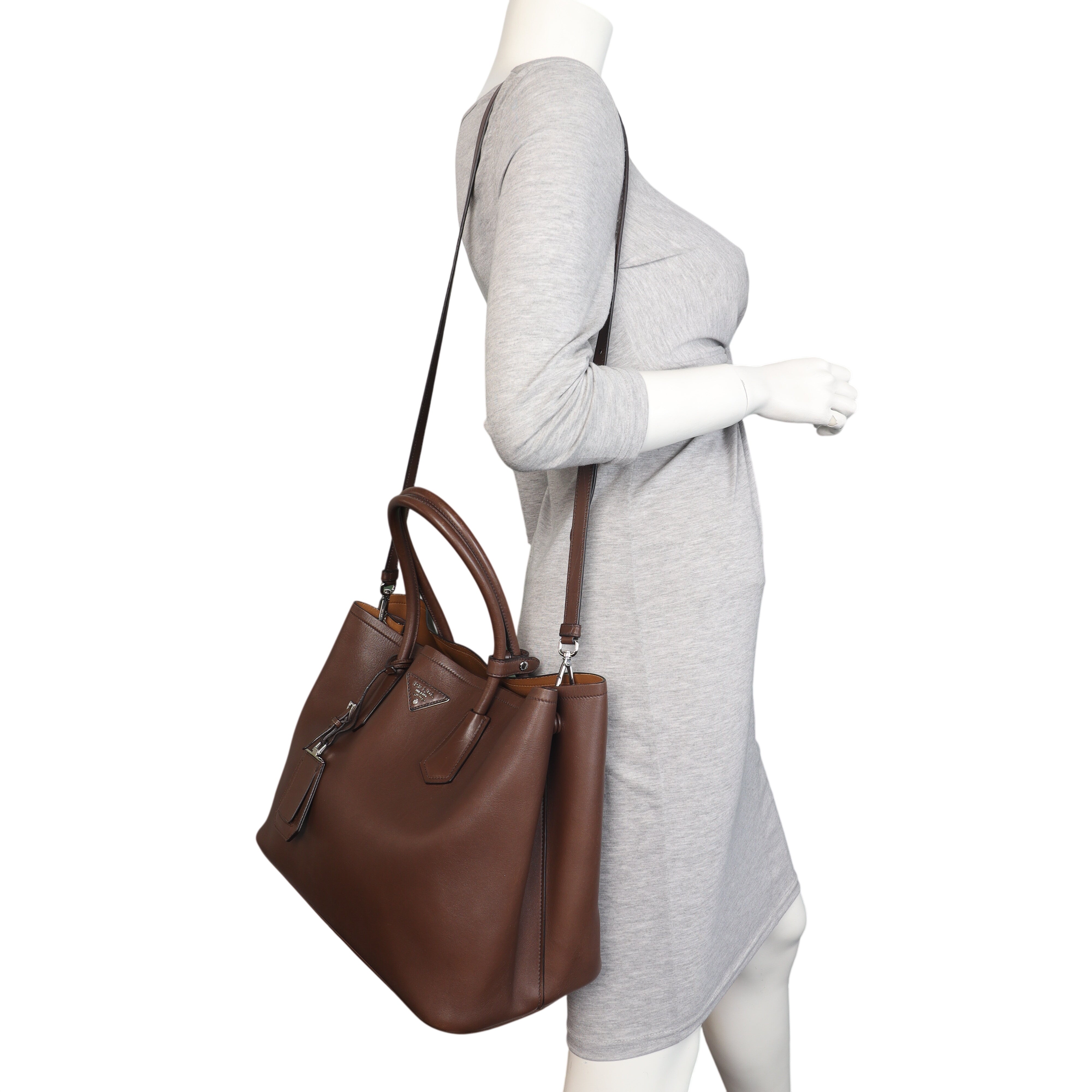 Prada City Calf Double Bag Medium