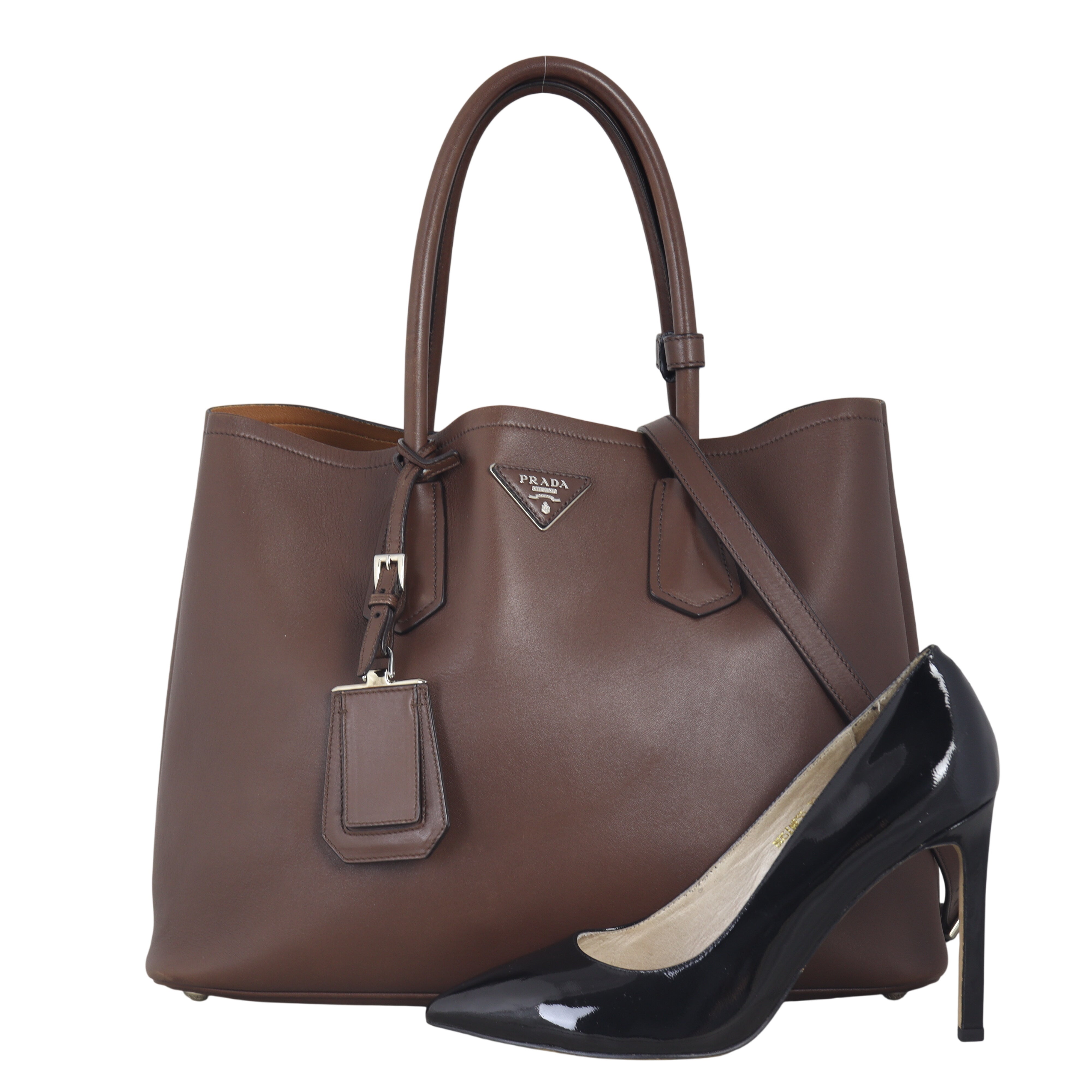 Prada City Calf Double Bag Medium