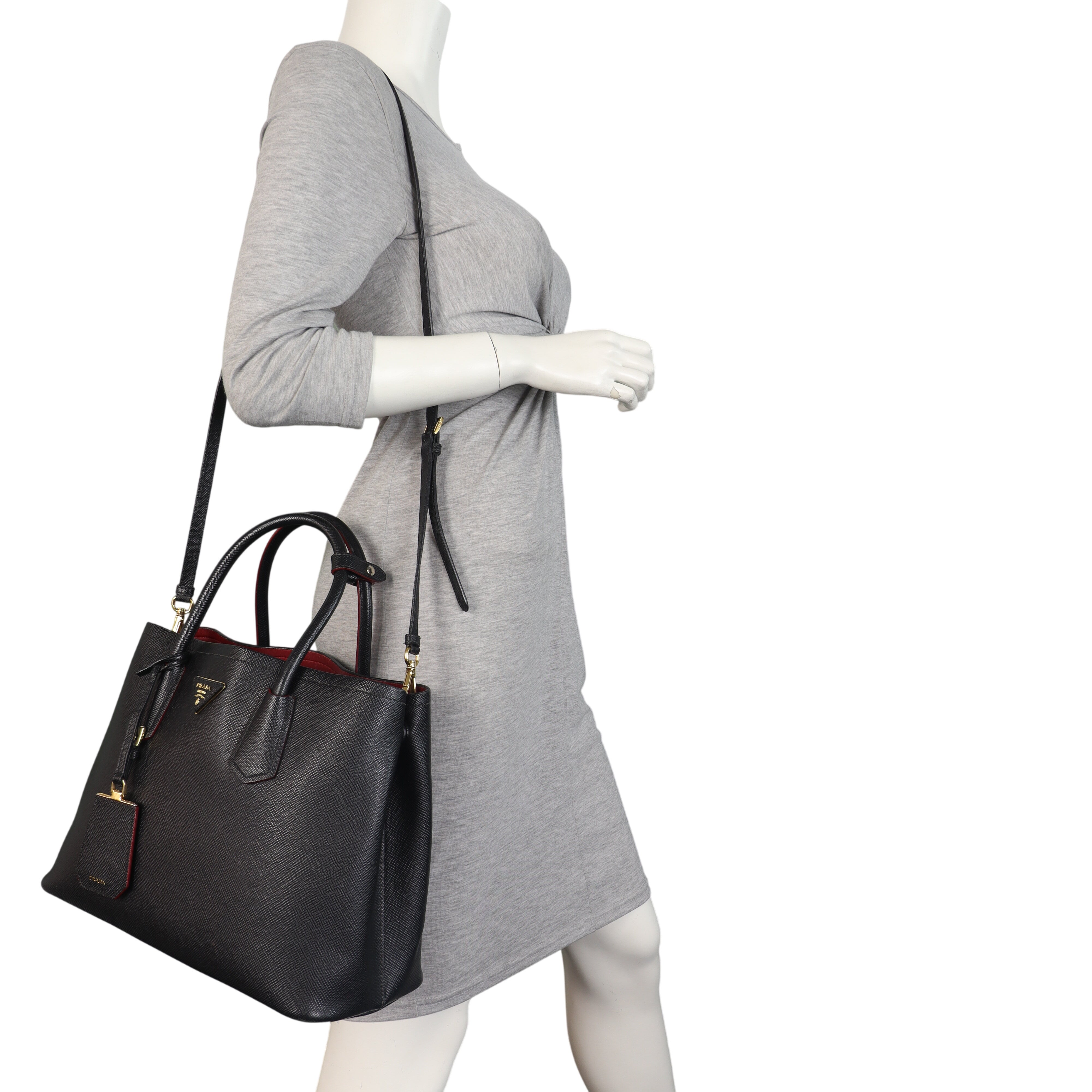 Prada Saffiano Cuir Double Bag Medium