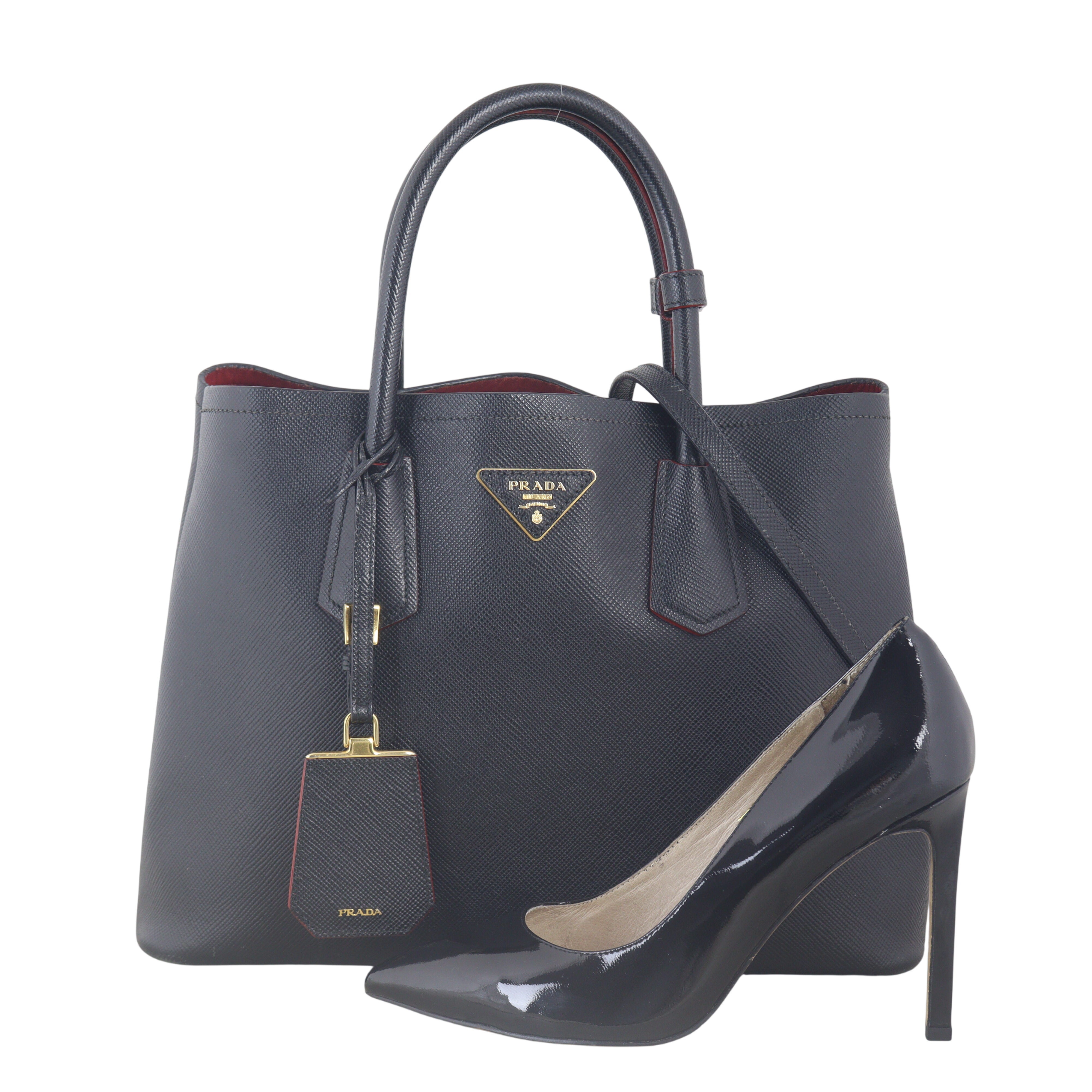 Prada Saffiano Cuir Double Bag Medium