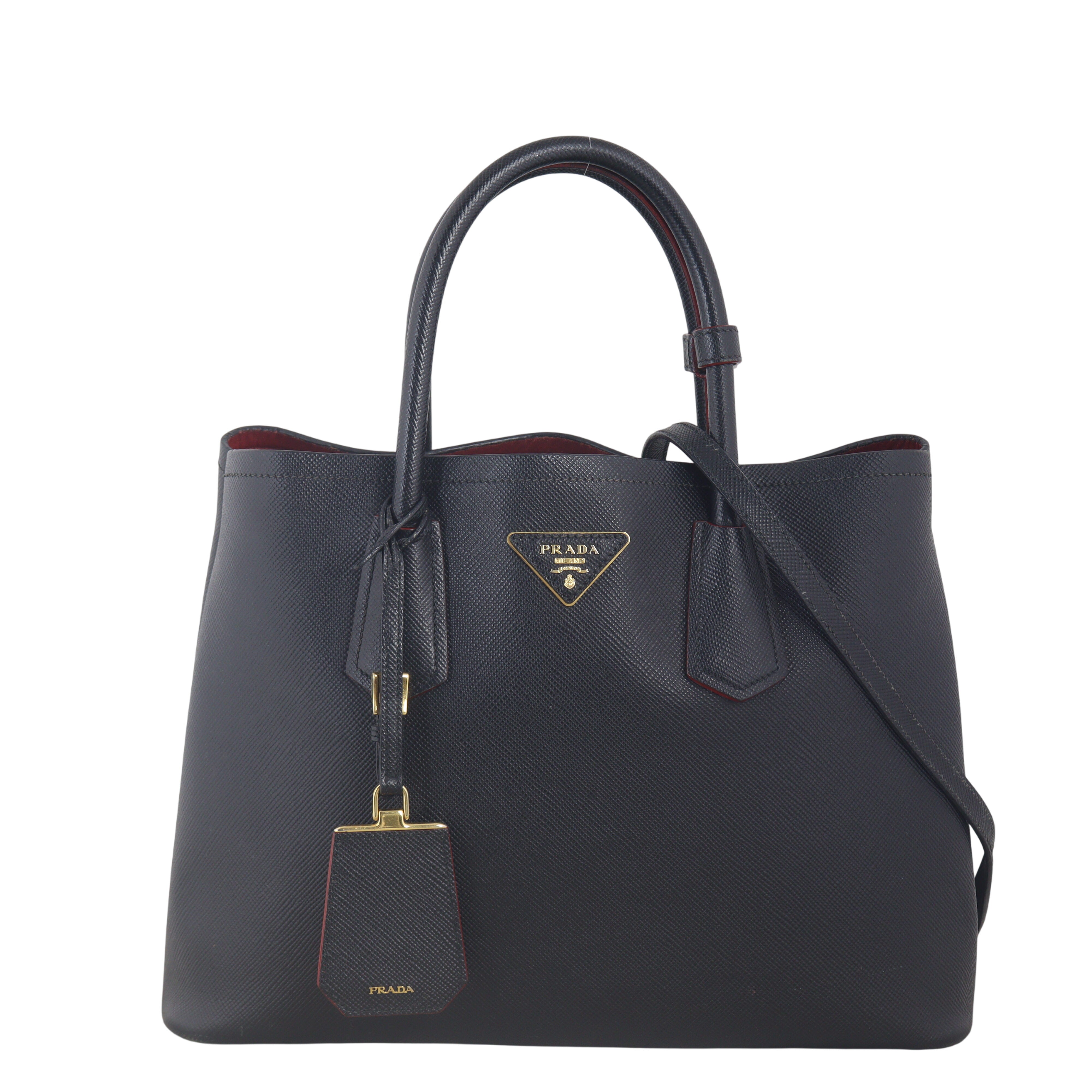 Prada Saffiano Cuir Double Bag Medium