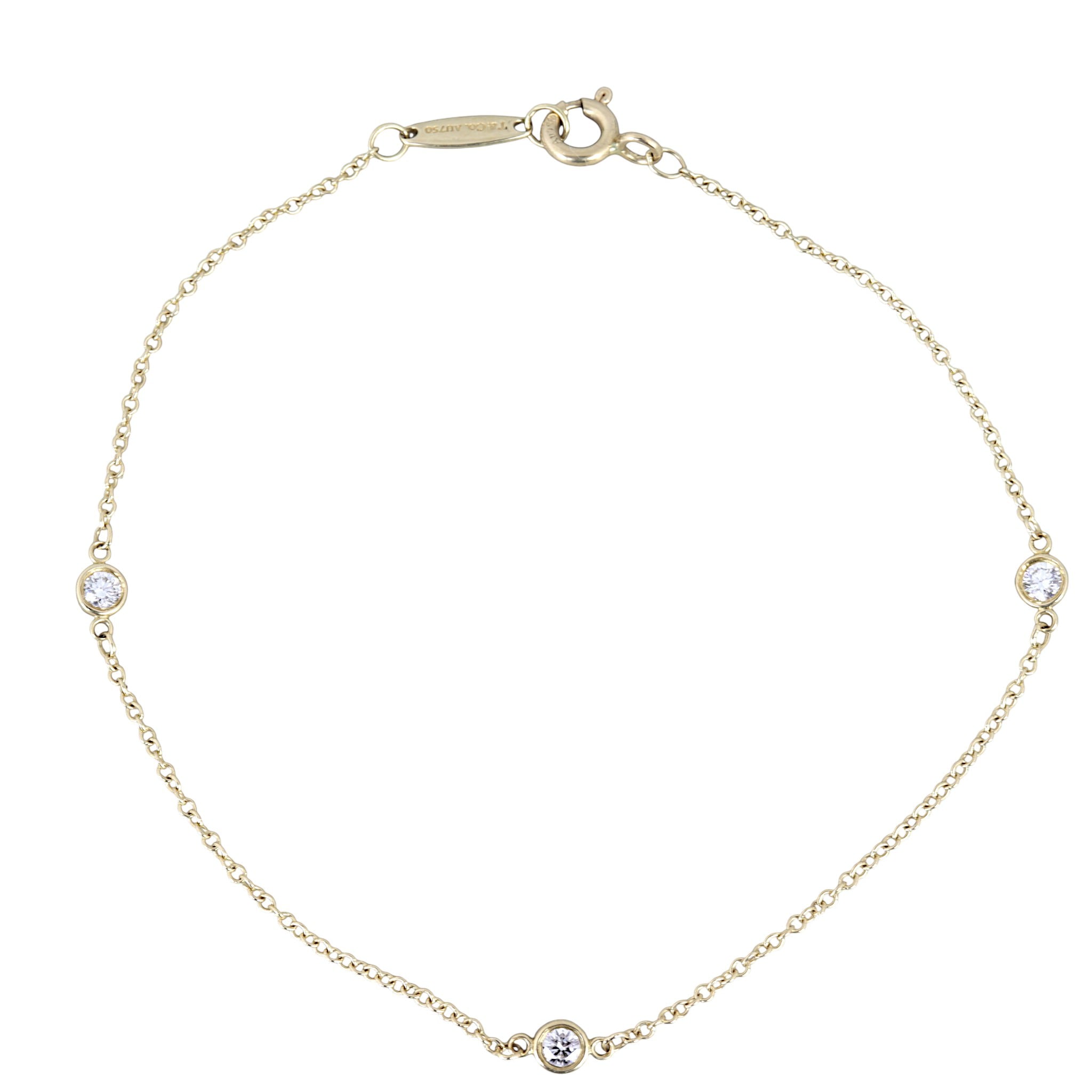 Tiffany & Co Elsa Peretti Diamonds by the Yard 18k Yellow Gold Bracelet