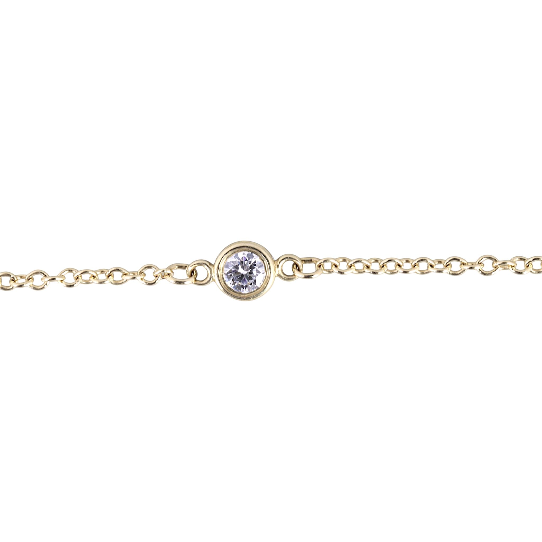 Tiffany & Co Elsa Peretti Diamonds by the Yard 18k Yellow Gold Bracelet