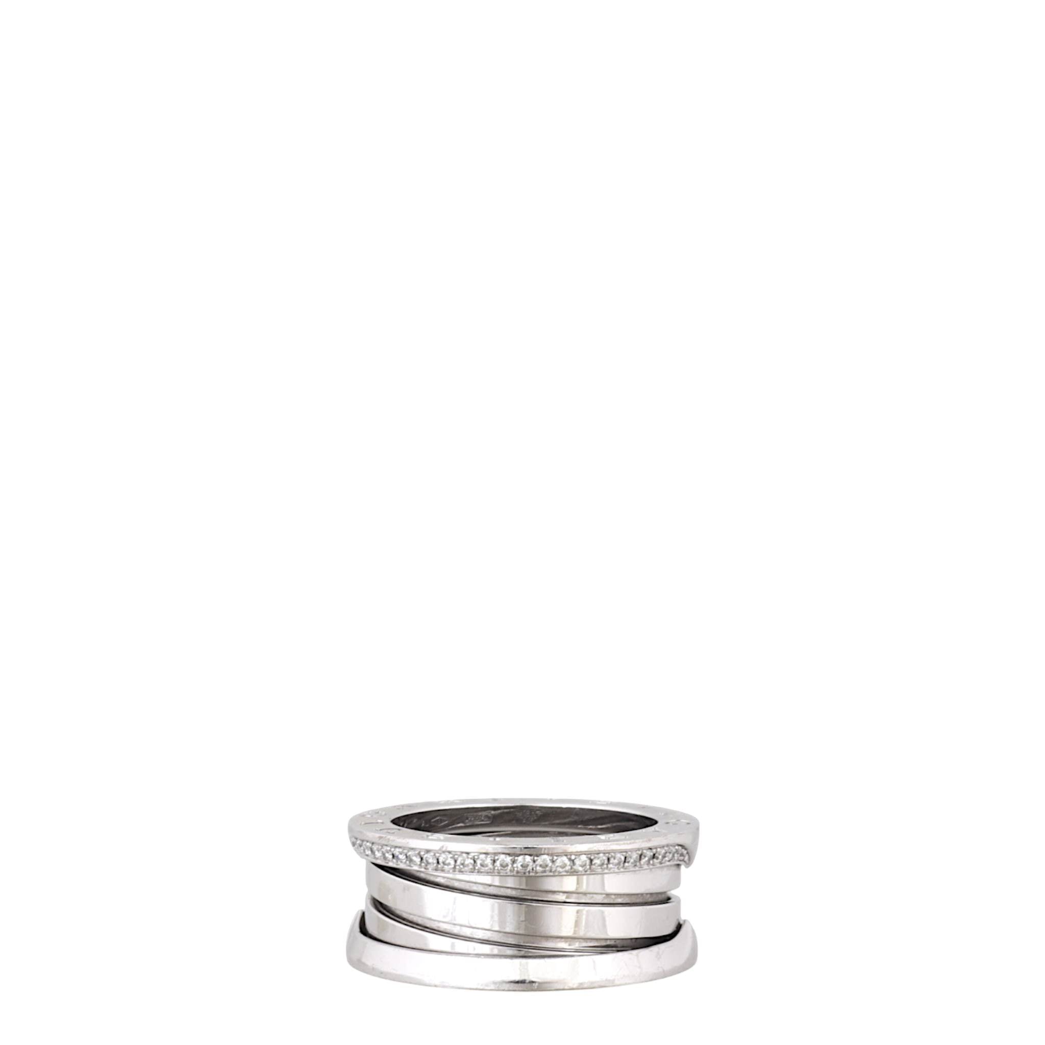 Bvlgari B.Zero1 Diamond 18k White Gold Three Band Ring