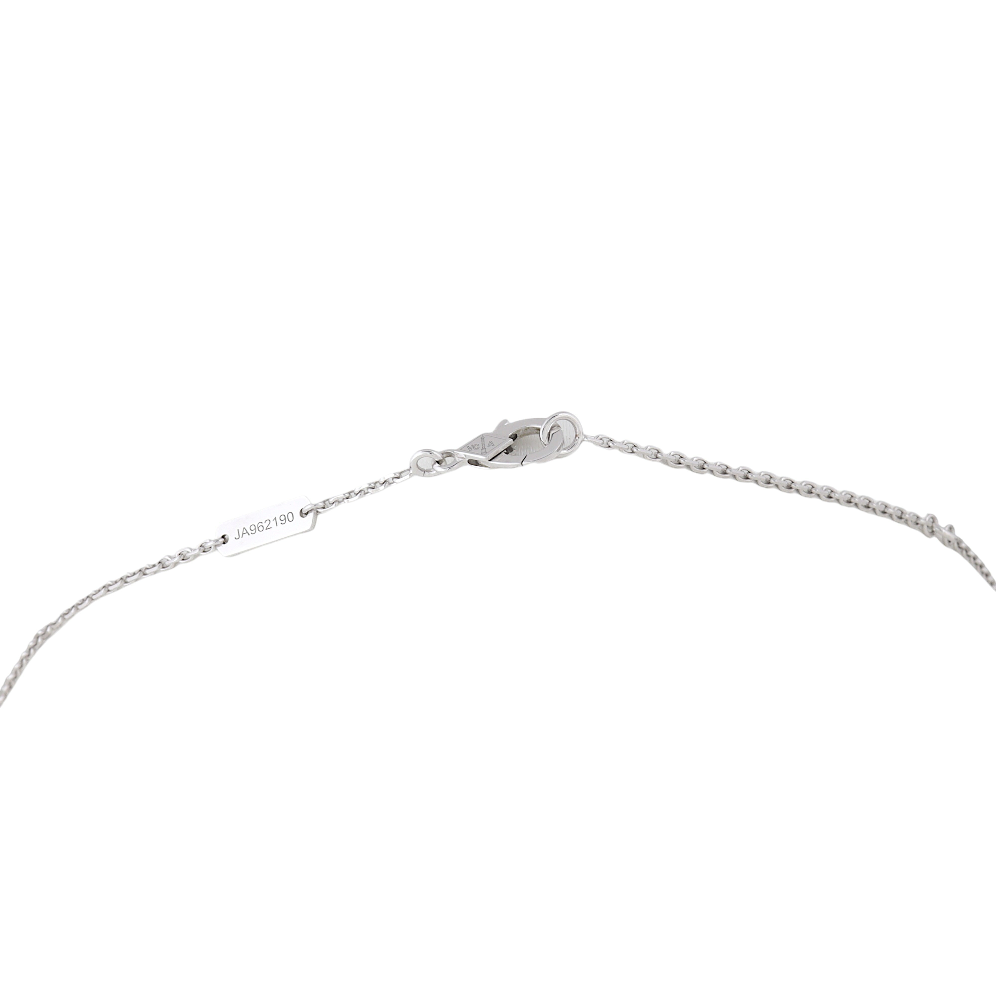 Van Cleef & Arpels Vintage Alhambra Mother of Pearl 18k White Gold Necklace