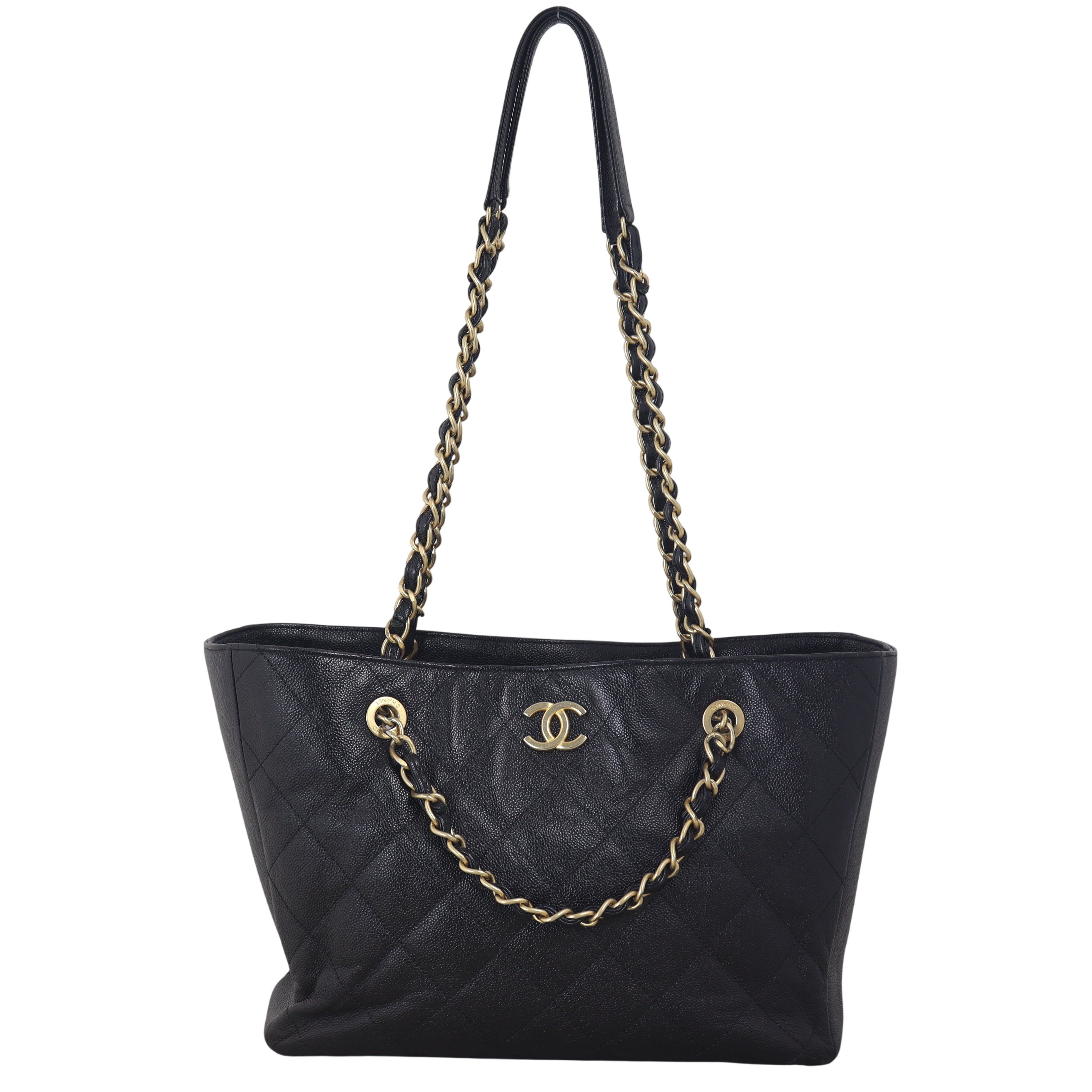Chanel CC Trapezoid Chain Shopping Tote Small