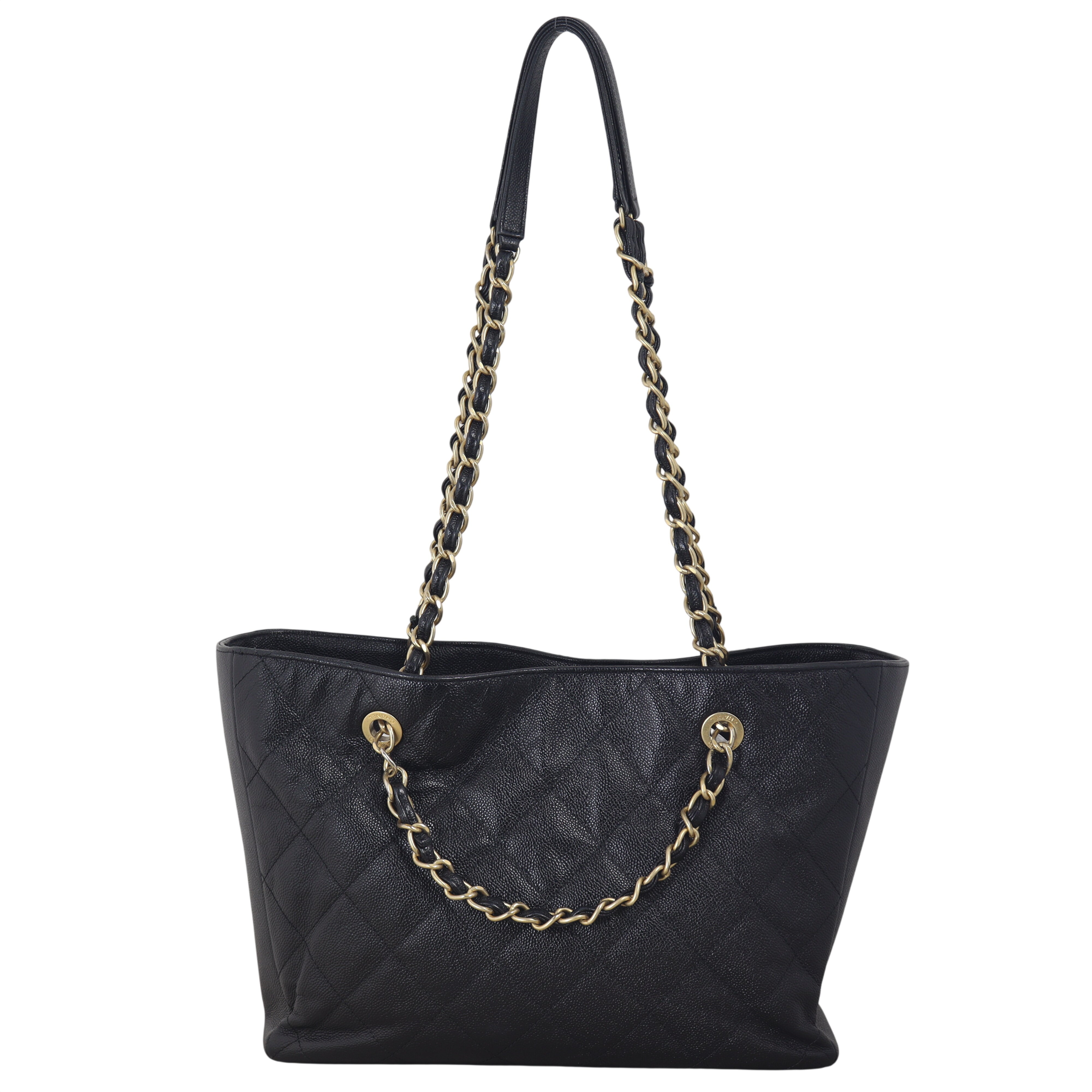 Chanel CC Trapezoid Chain Shopping Tote Small