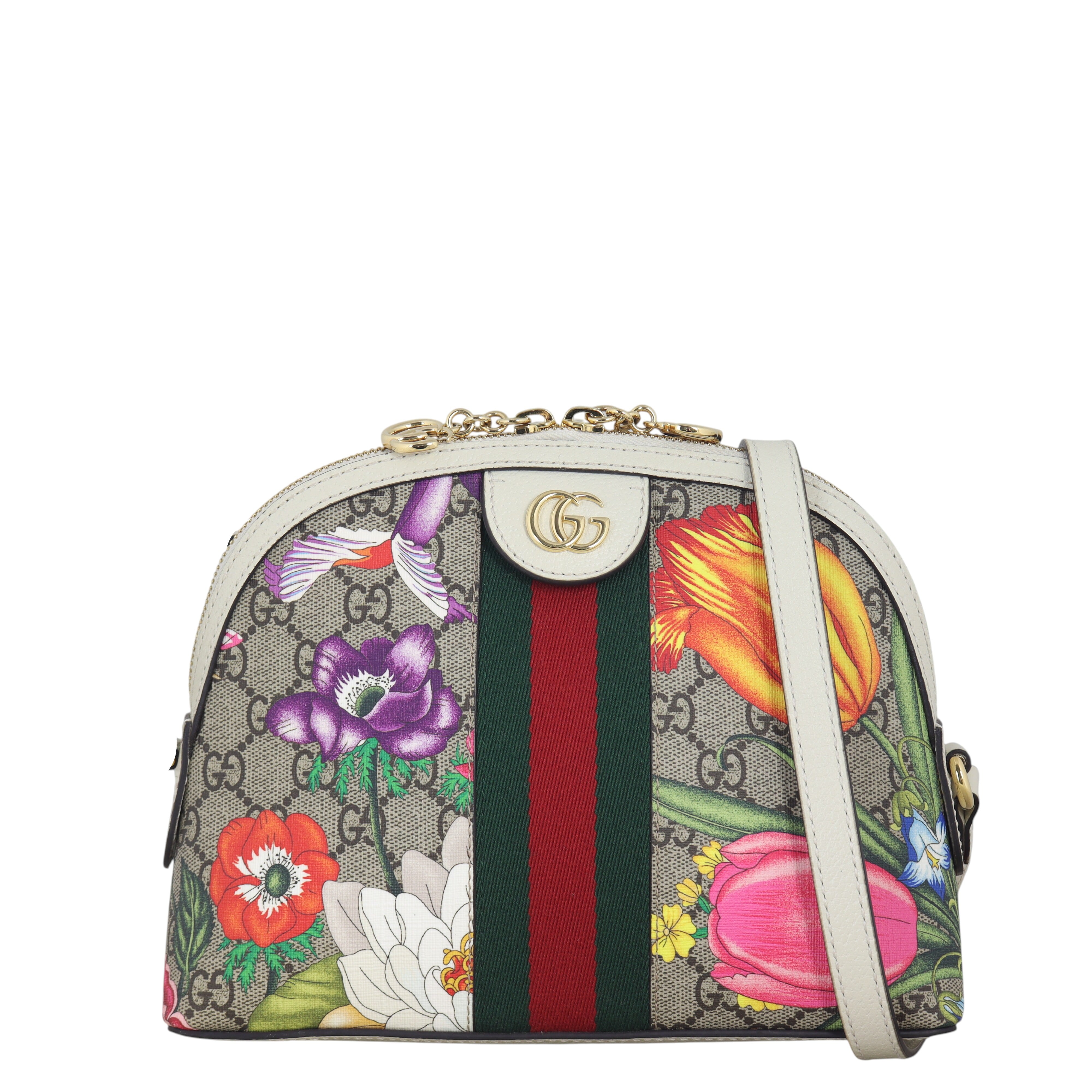 Gucci Ophidia GG Supreme Flora Small Shoulder Bag