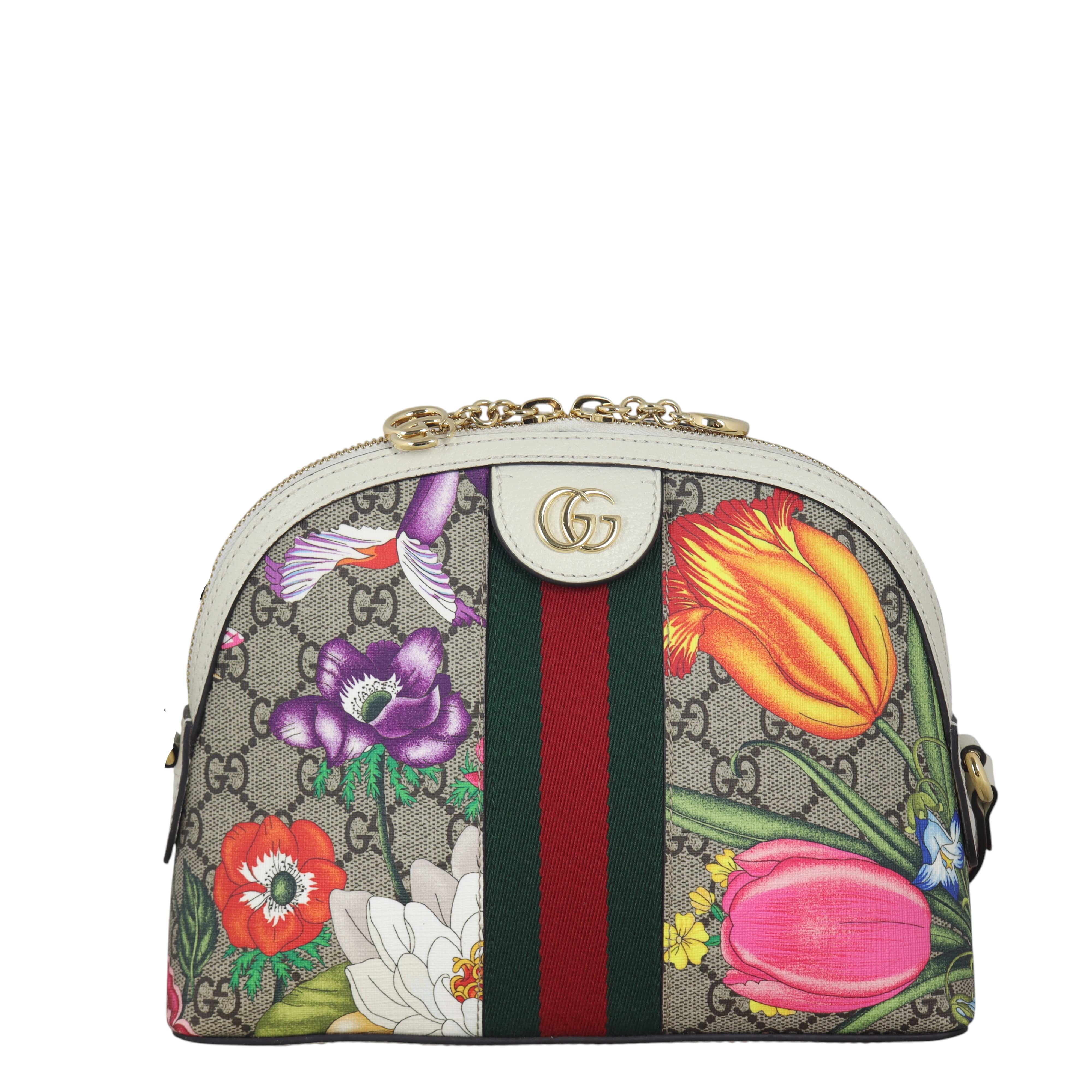 Gucci Ophidia GG Supreme Flora Small Shoulder Bag