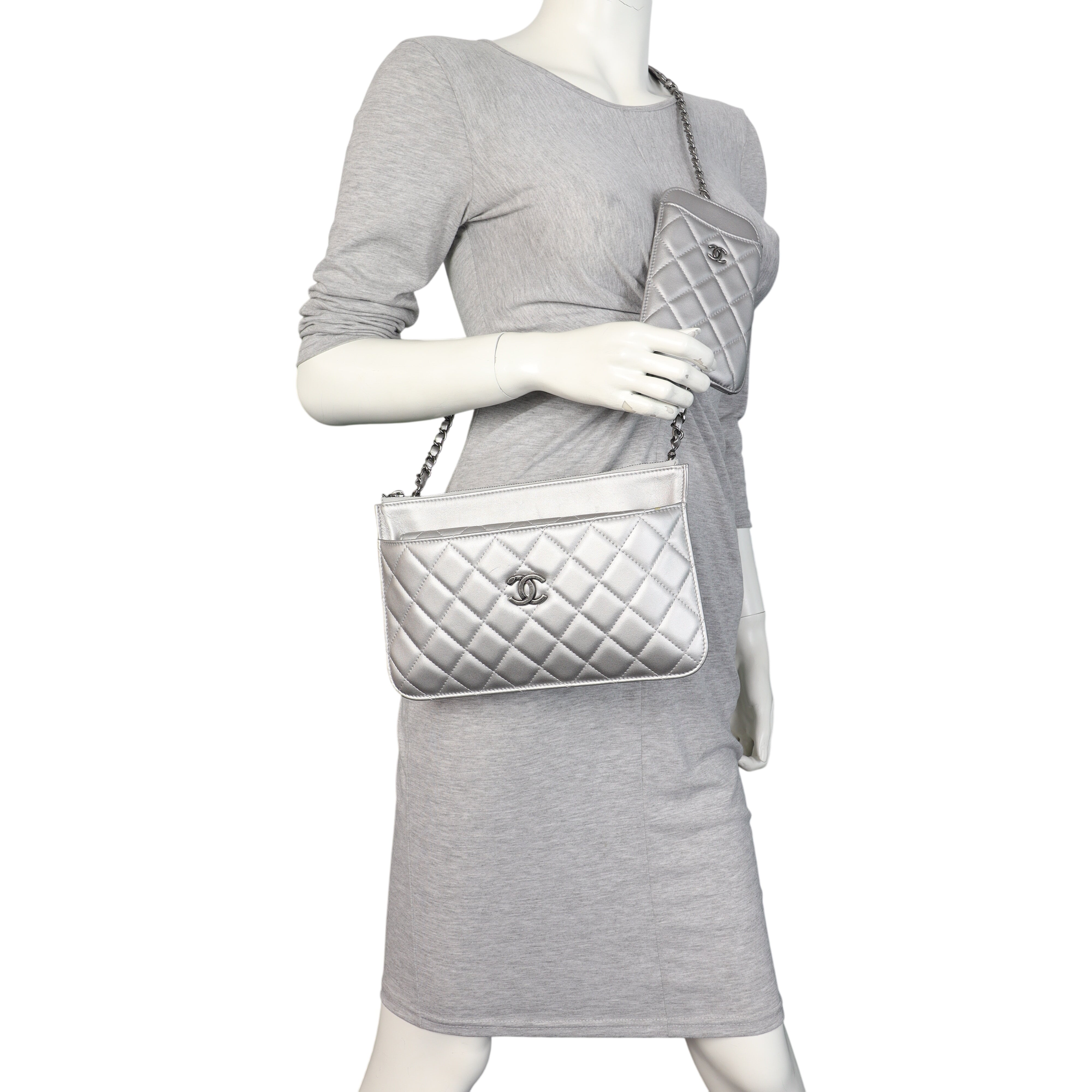 Chanel Multi Pouch Clutch with Chain