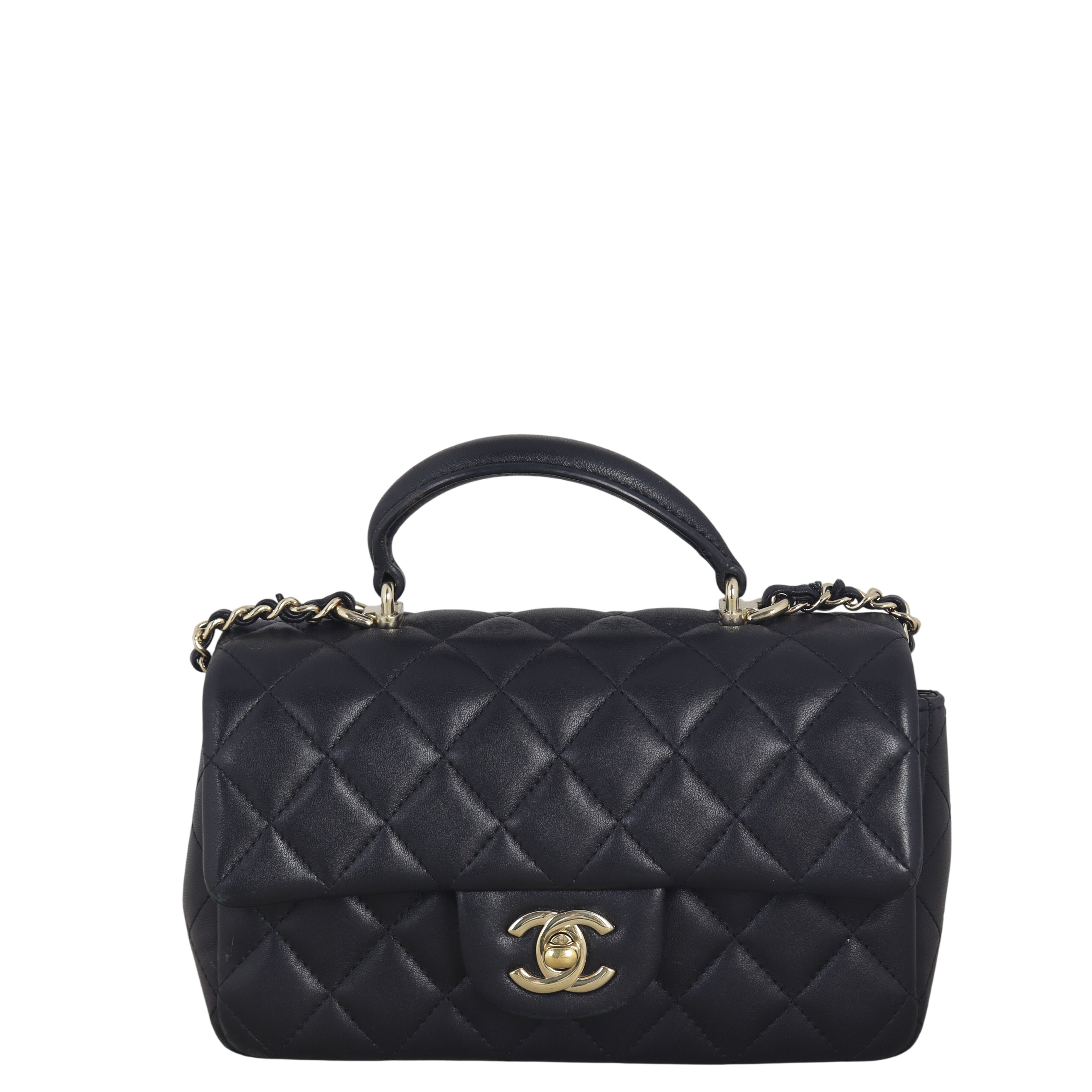 Chanel Classic Flap Mini Rectangular Top Handle Lambskin