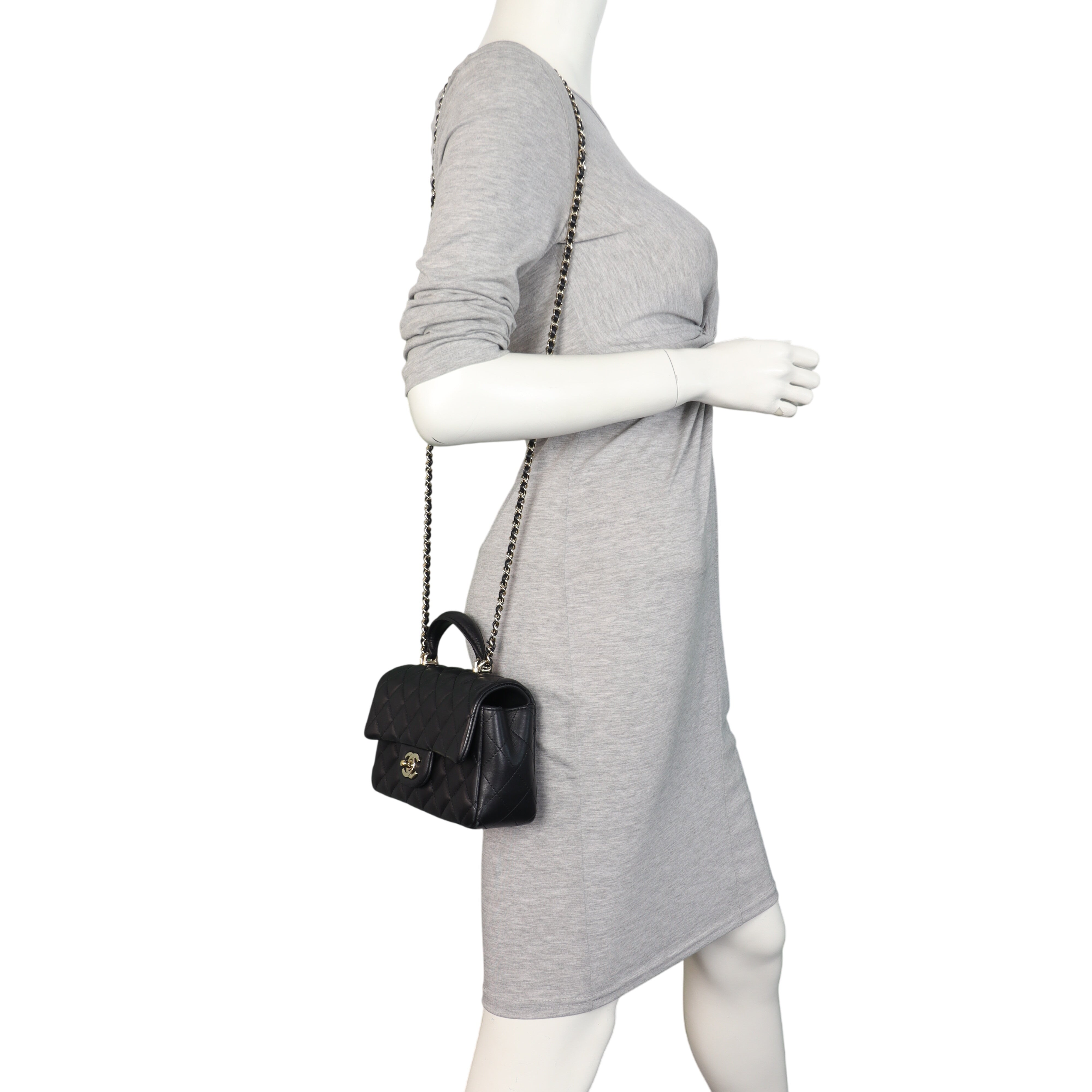 Chanel Classic Flap Mini Rectangular Top Handle Lambskin