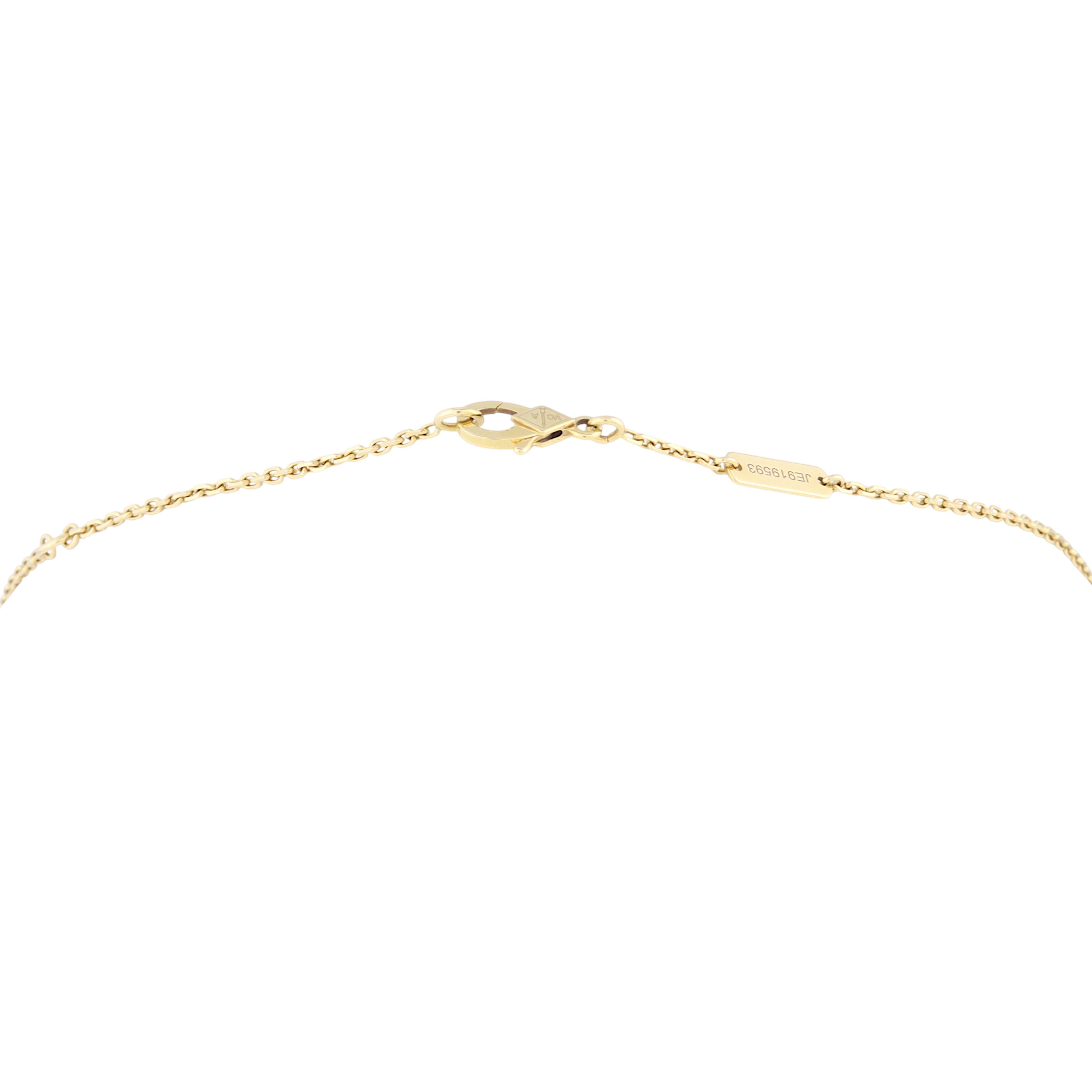 Van Cleef & Arpels Vintage Alhambra Carnelian 18k Yellow Gold Necklace